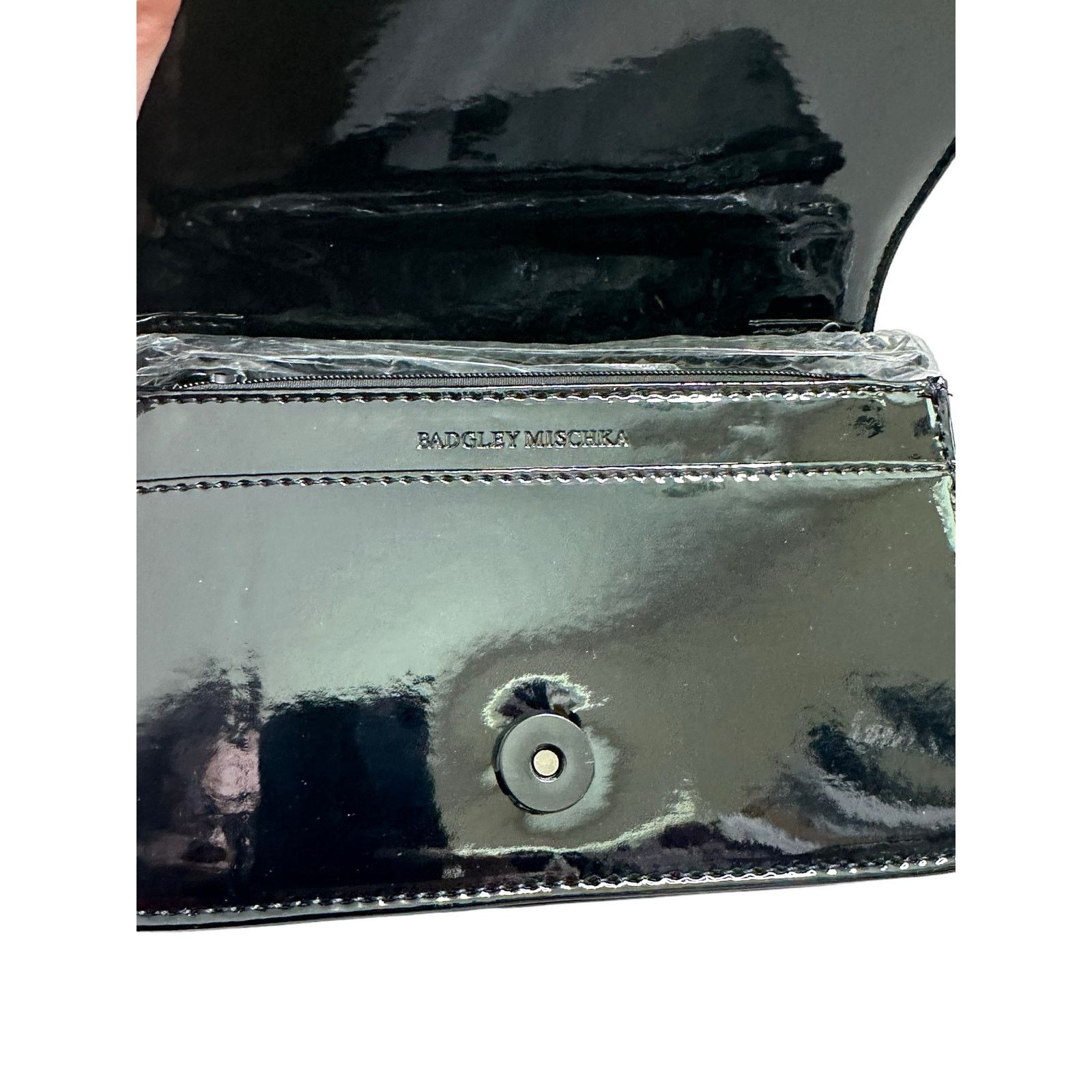 Badgley Mischka Badgley Mischka black silver glitter small crossbody clutch Size ONE SIZE - 5 Thumbnail