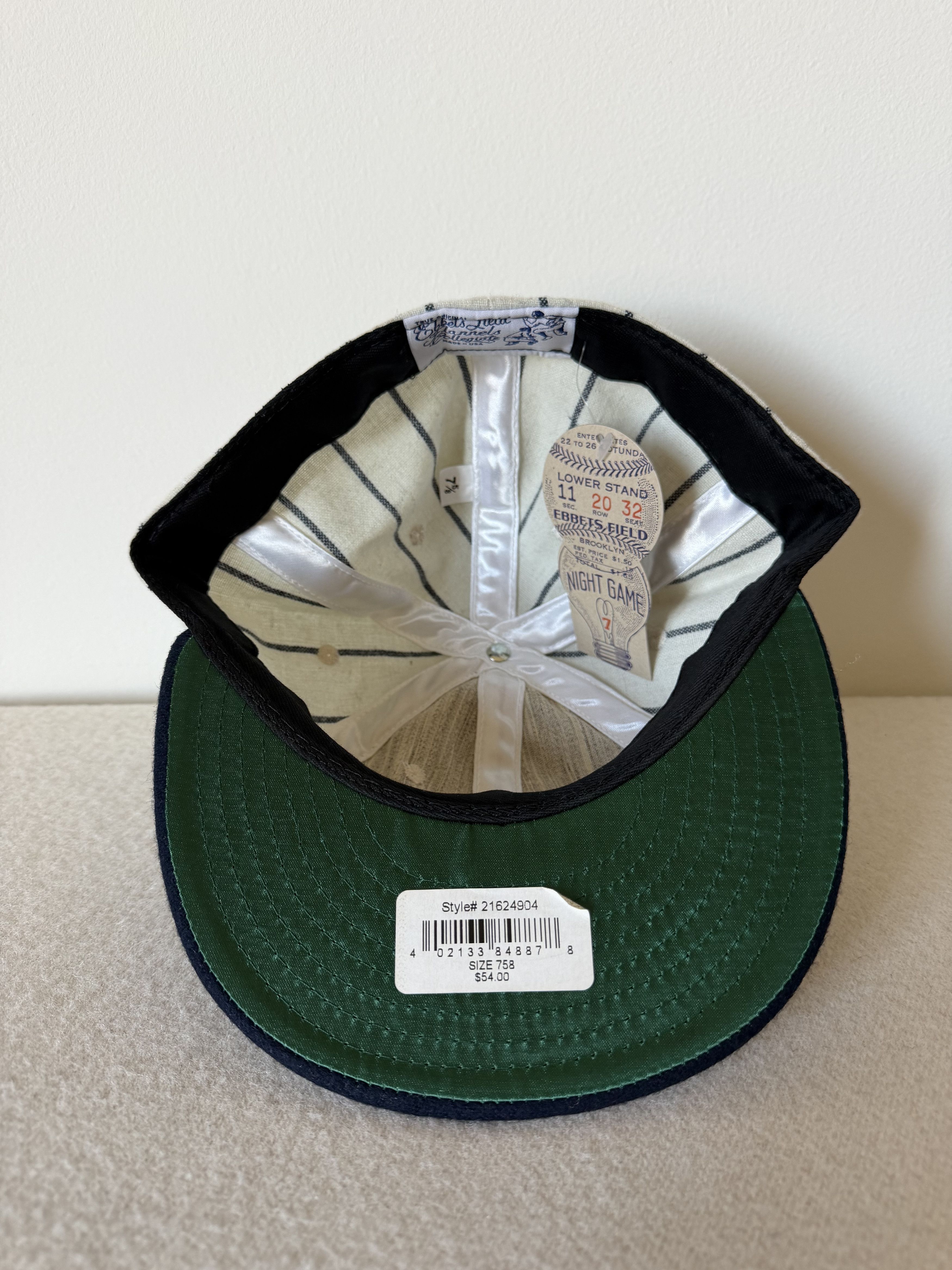 Ebbets Field Flannels 7 5/8 Ebbets Duke University Pinestripe Script Vintage Hat Size ONE SIZE - 5 Thumbnail