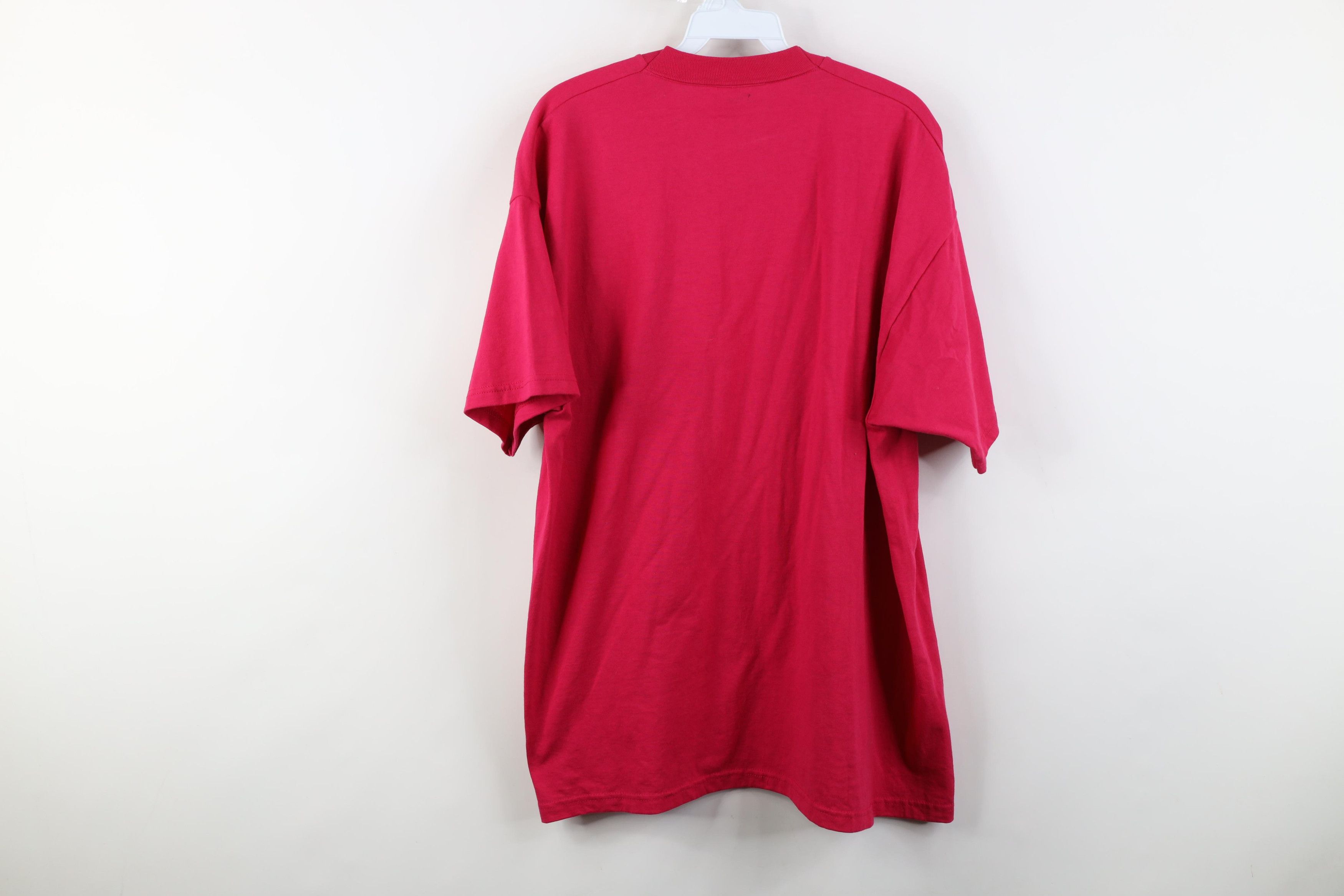 Vintage Vintage 90s Streetwear Faded Blank Short Sleeve T-Shirt Pink Size US XL / EU 56 / 4 - 9 Thumbnail