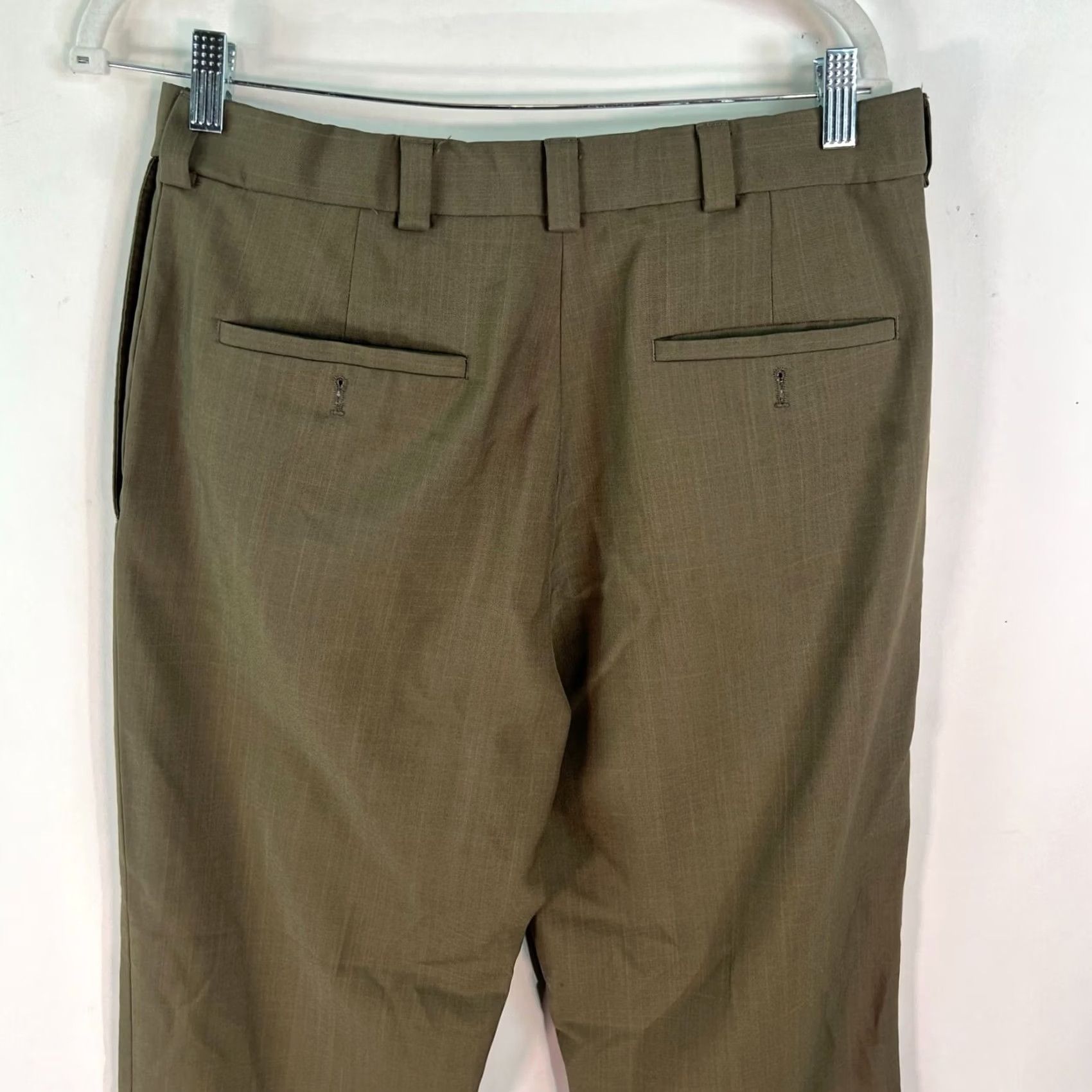 Haggar Haggar Mens Classic Fit Regular Flat Front Straight Tan Dress Pants 32X30 Size US 32 / EU 48 - 6 Thumbnail