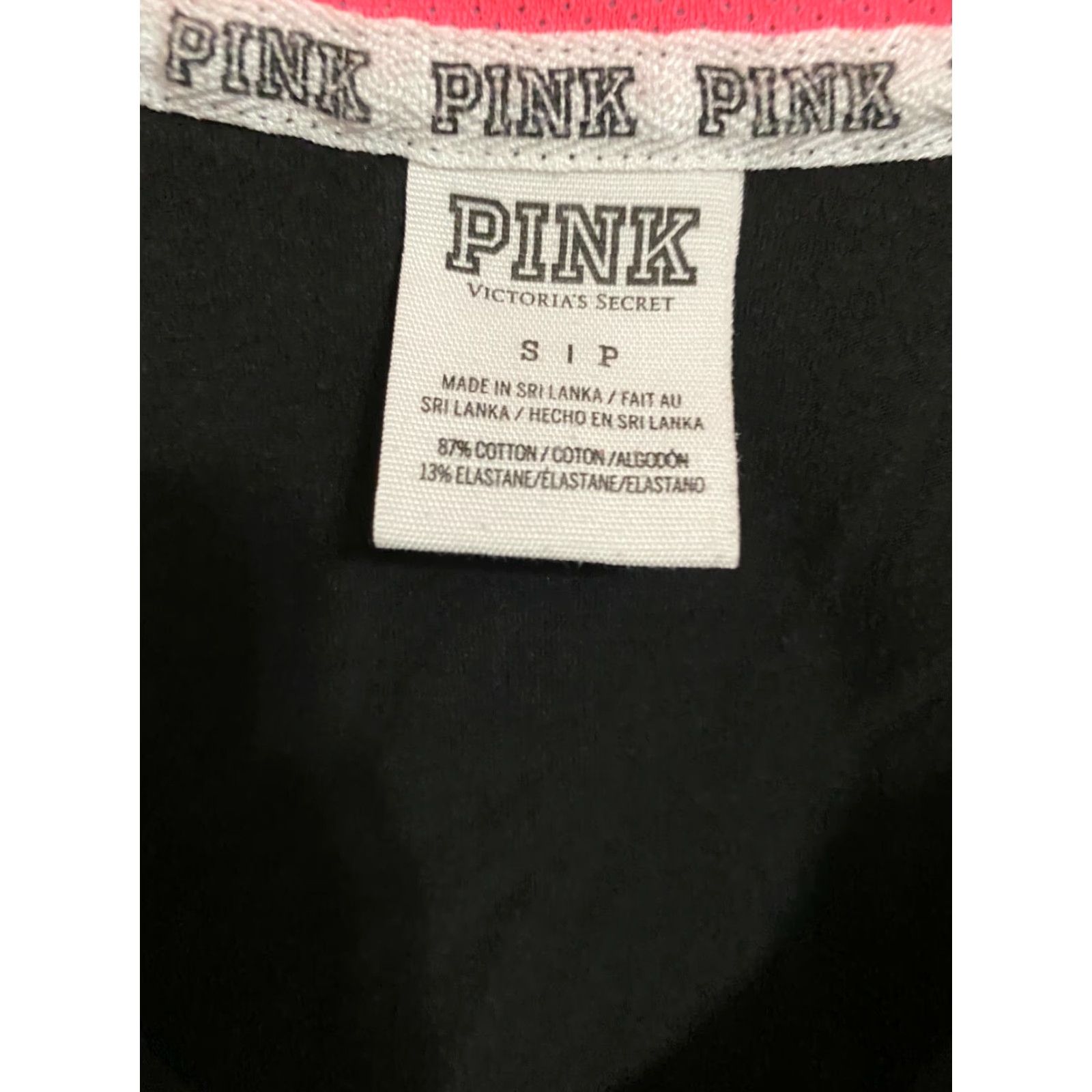 Victoria's Secret Victoria's Secret PINK Love Pink Ultimate 1/4 Zip Sweatshirt Black/Pink Size S-P Women Long Sleeve Pullover Zip 1/4 Love Theme Vintage No Size S / US 4 / IT 40 - 2 Thumbnail