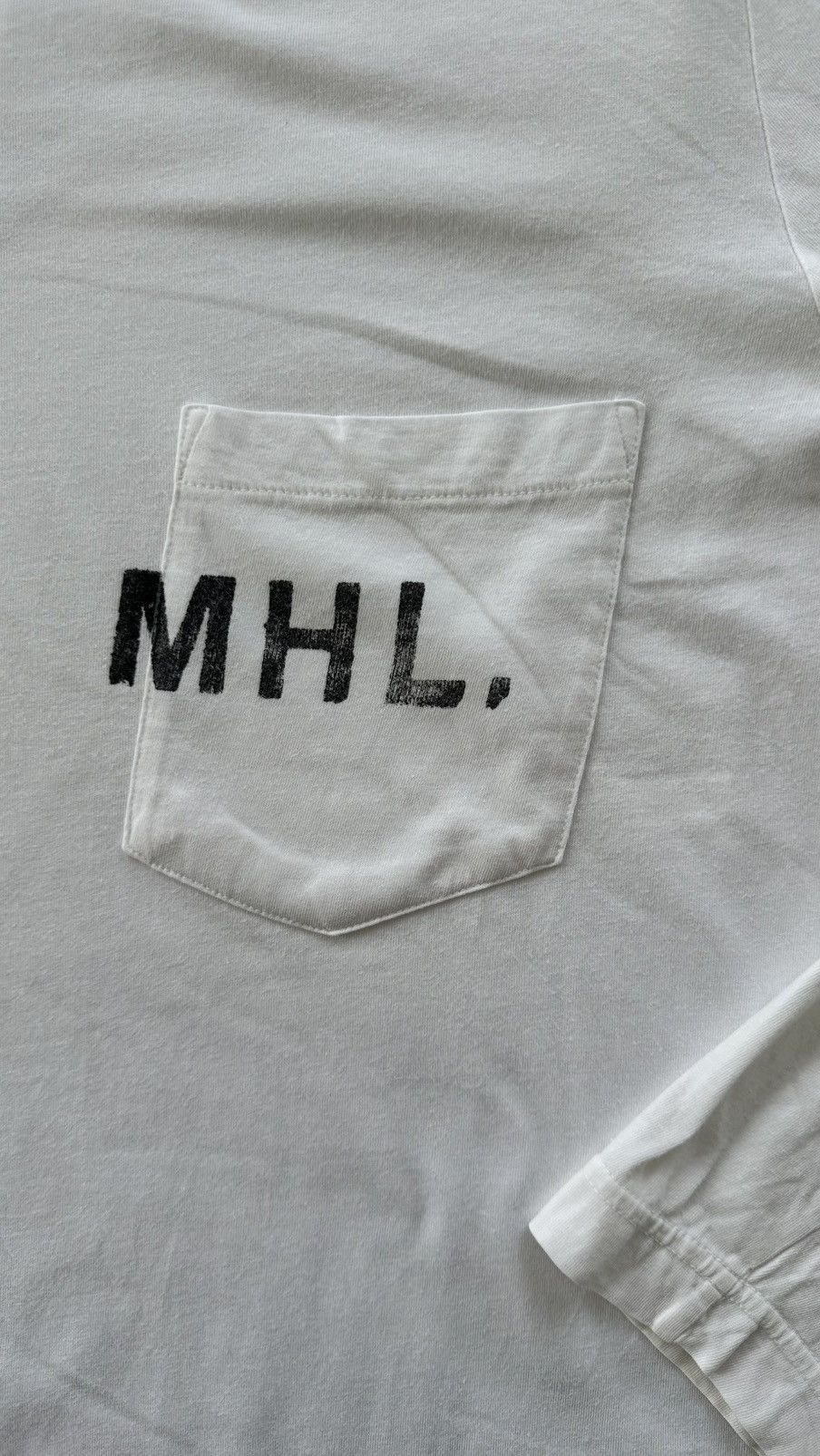 Margaret Howell × Vintage MHL MARGARET HOWELL LOGO POCKET LS TEE Size US M / EU 48-50 / 2 - 2 Thumbnail