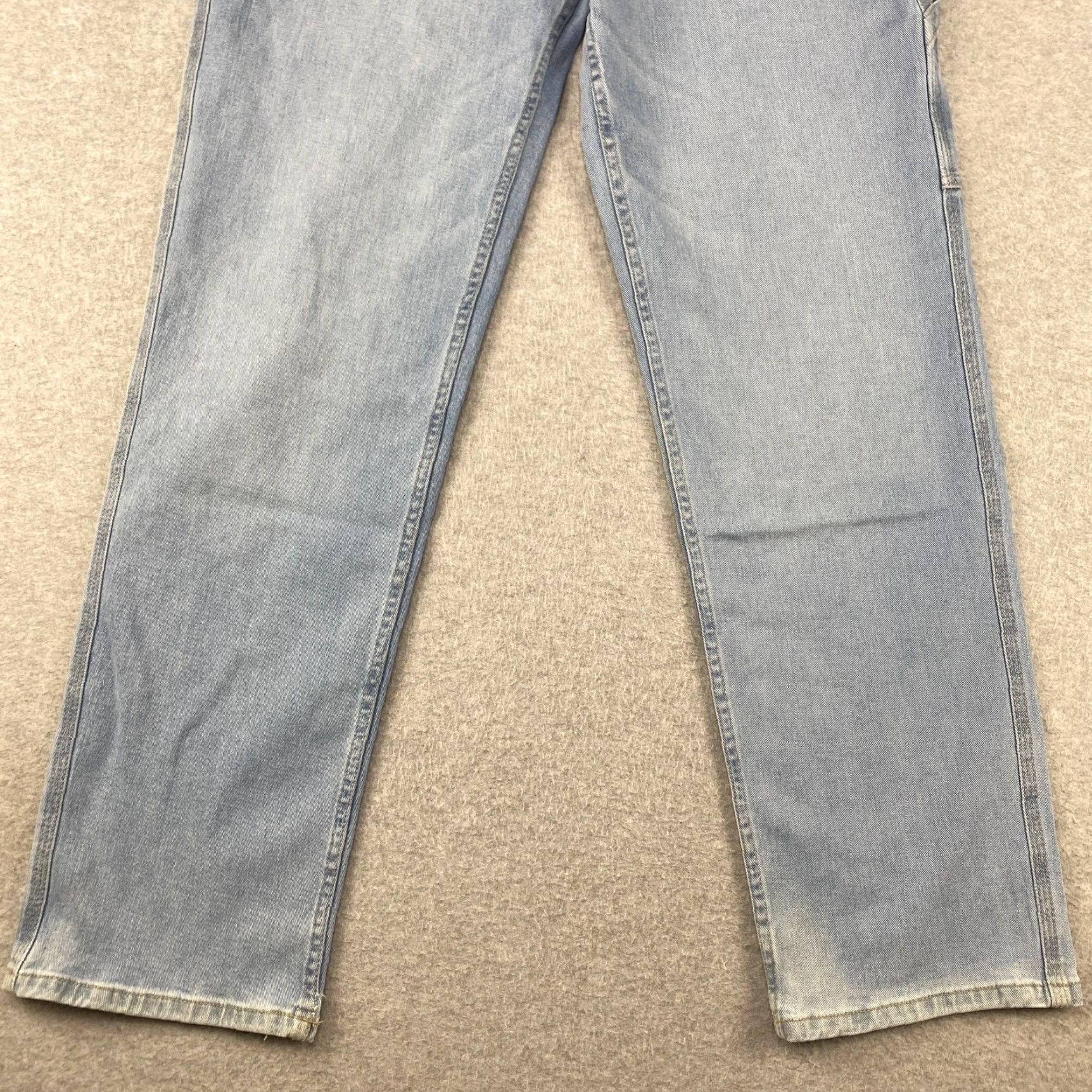Essentials Amazon Jeans Mens 33X32 Blue Straight Leg Pockets Slimming Comfort Stretch 5-Pocket Design Belt Loops Denim 33 Regular Mens Jeans Blue Size US 33 - 4 Thumbnail