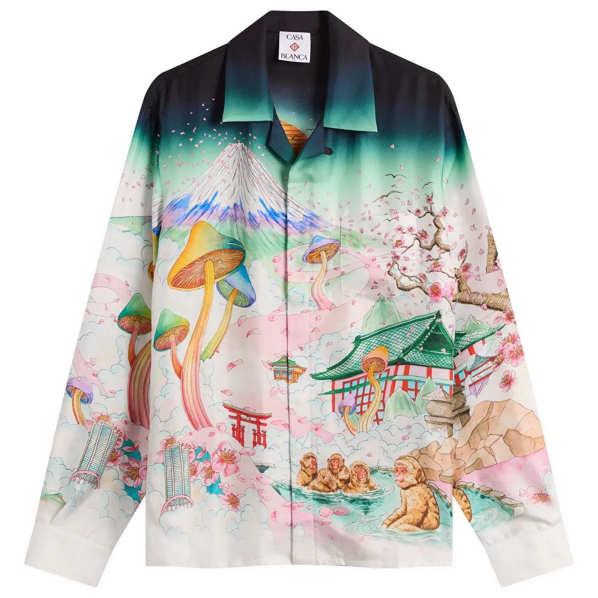 Casablanca Casablanca Silk Twill “Flowers” Shirt Size US M / EU 48-50 / 2 - 2 Thumbnail
