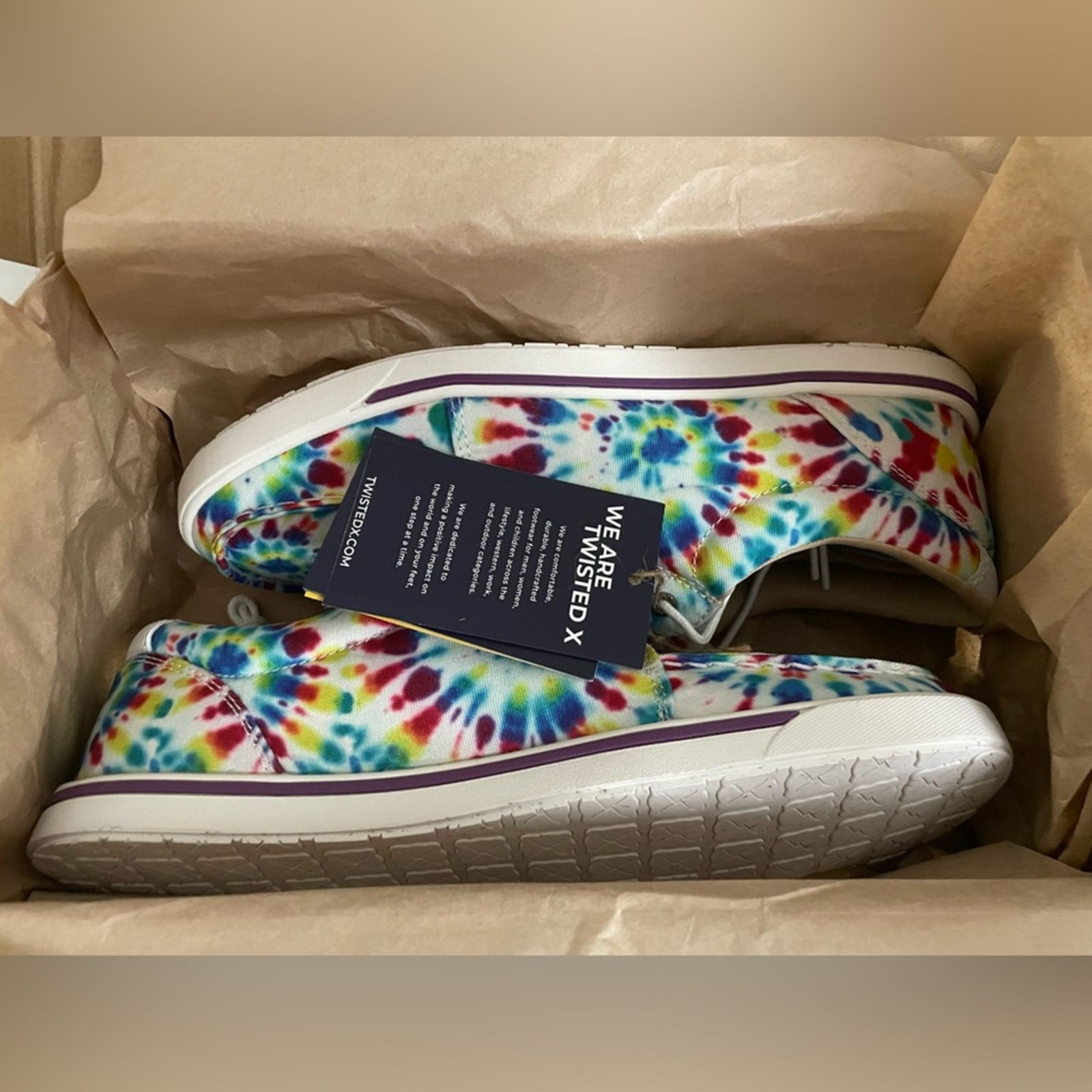 Twisted X Twisted X Women's Multi Tie-Dye Shoes Moc Toe Size 11 Size US 11 / IT 41 - 12 Thumbnail