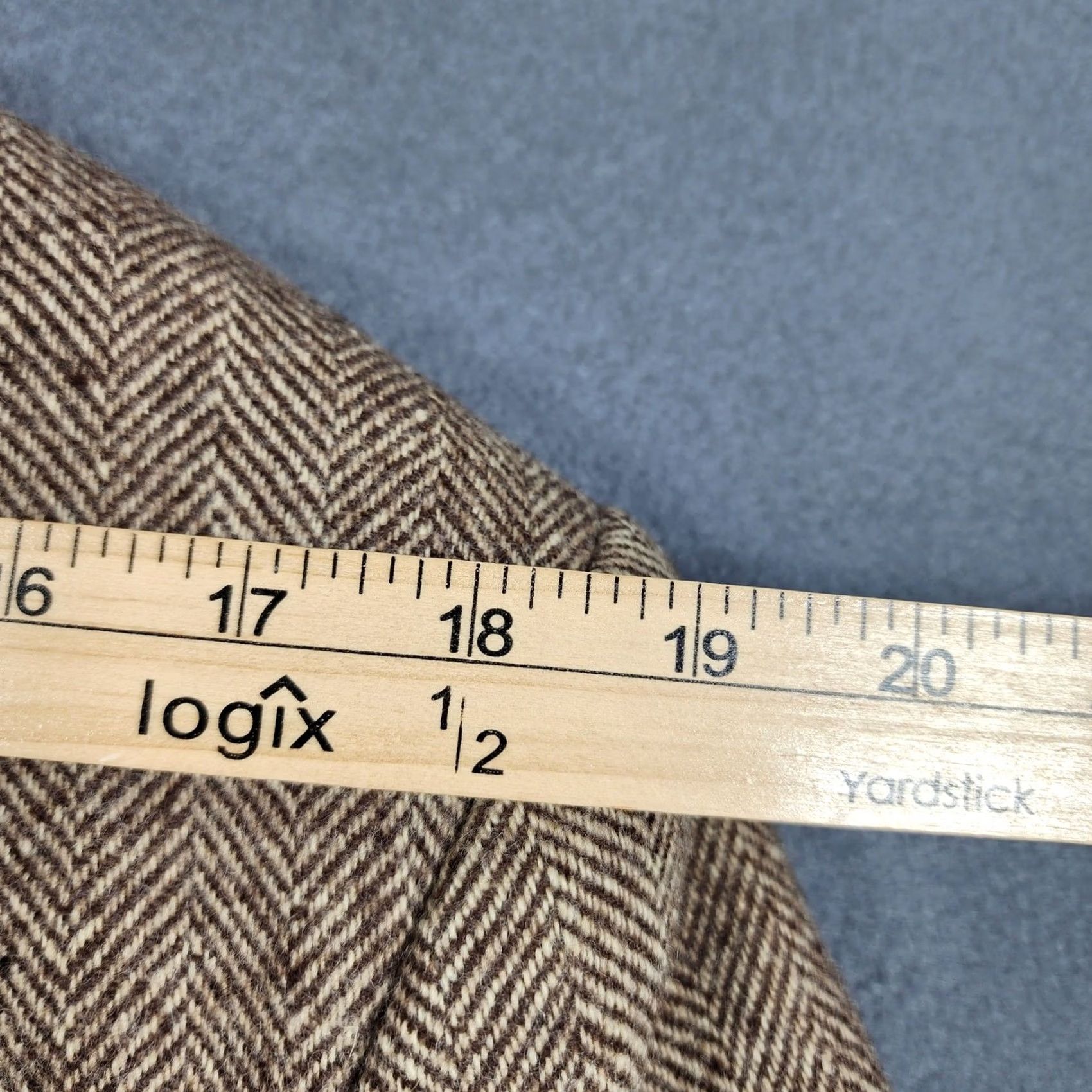 Vintage VINTAGE Reed St James Sport Coat Blazer Wool Brown Herringbone 42L Mens Wool Blazer Jacket Size 42R - 5 Thumbnail