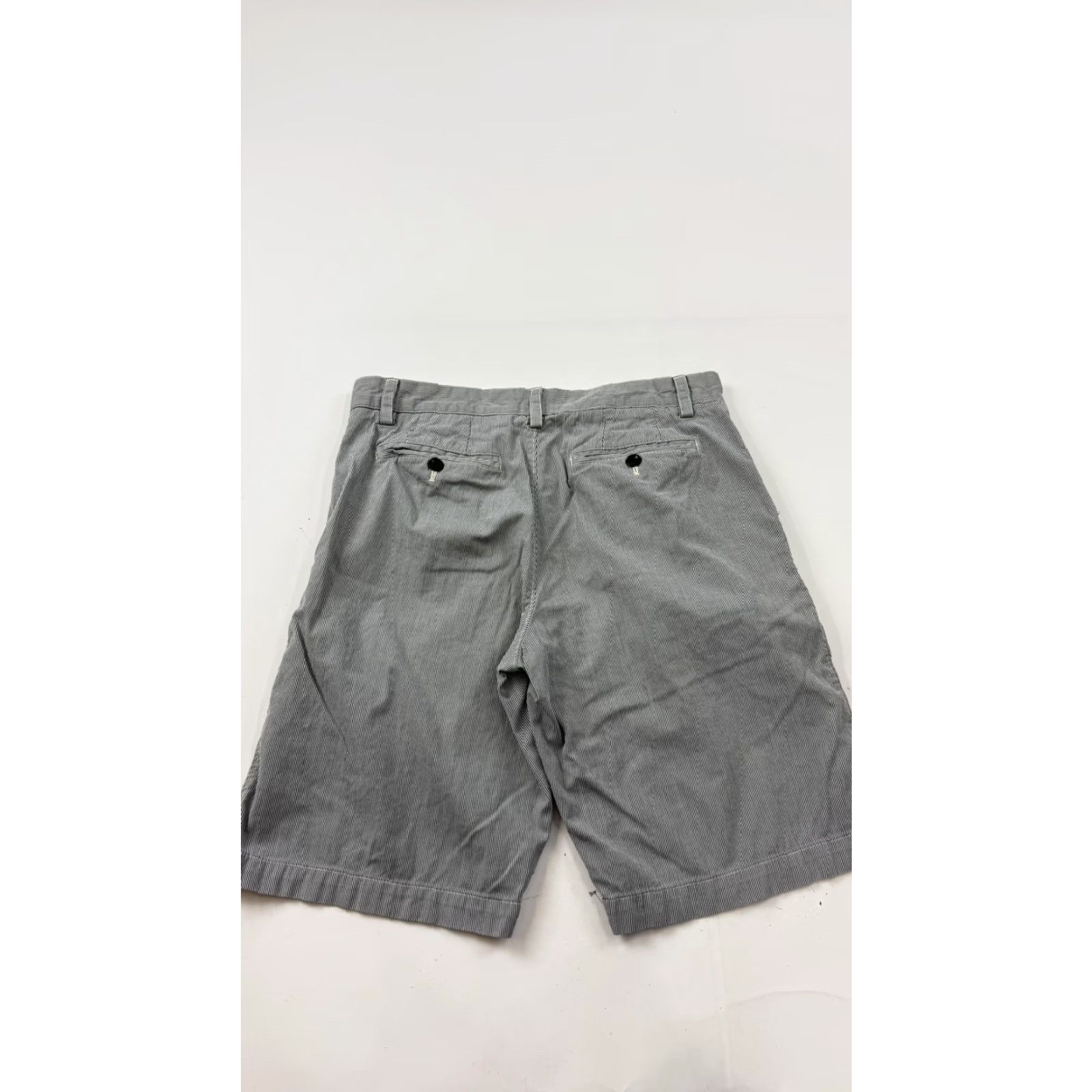 Banana Republic Banana Republic Shorts Mens 32 Flat Front Casual Chino Cotton Blue White Stripe Pockets 10 In Inseam Gray Size US 32 / EU 48 - 6 Thumbnail