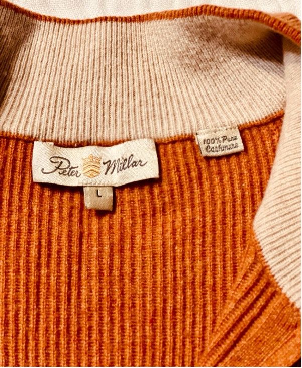 Peter Millar VTG Peter Millar Crown Cashmere Sweater Burnt Orange Size L Size US L / EU 52-54 / 3 - 3 Thumbnail