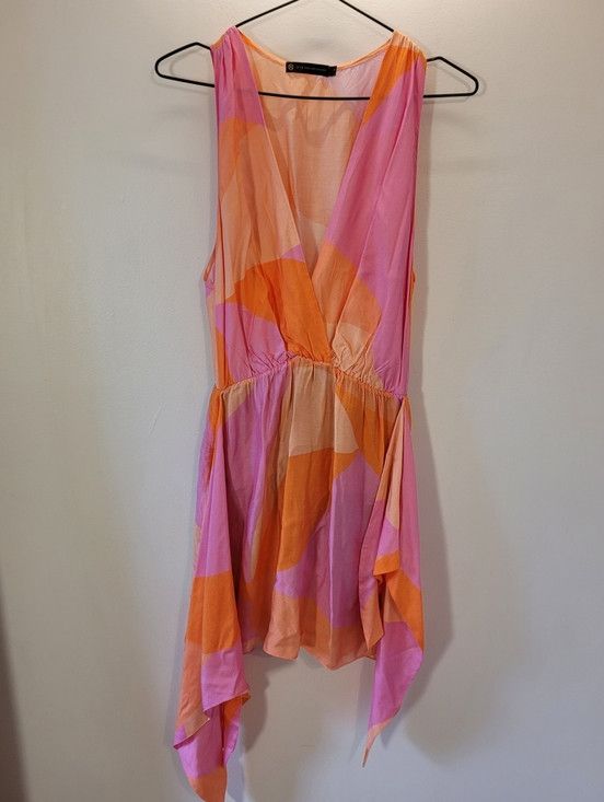Other Vix By Paula Hermanny Silk Blend Mini Orange Dress - XS/2 Size XS / US 0-2 / IT 36-38 - 2 Thumbnail