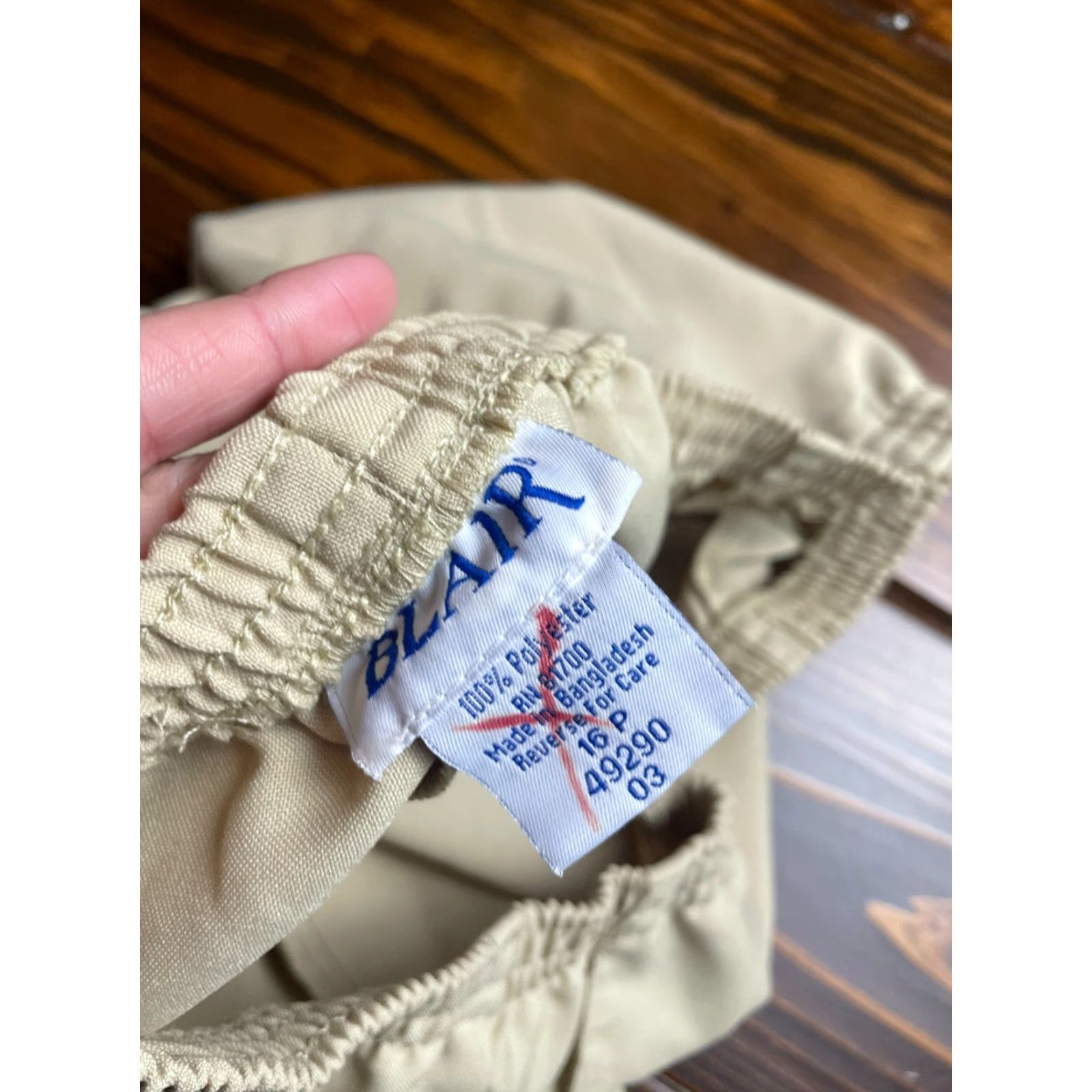 Blair VINTAGE Blair Pants Women's Petite 16 Tan Pull On Hemmed to 26" Pants Size 38" / US 16 / IT 52 - 5 Thumbnail