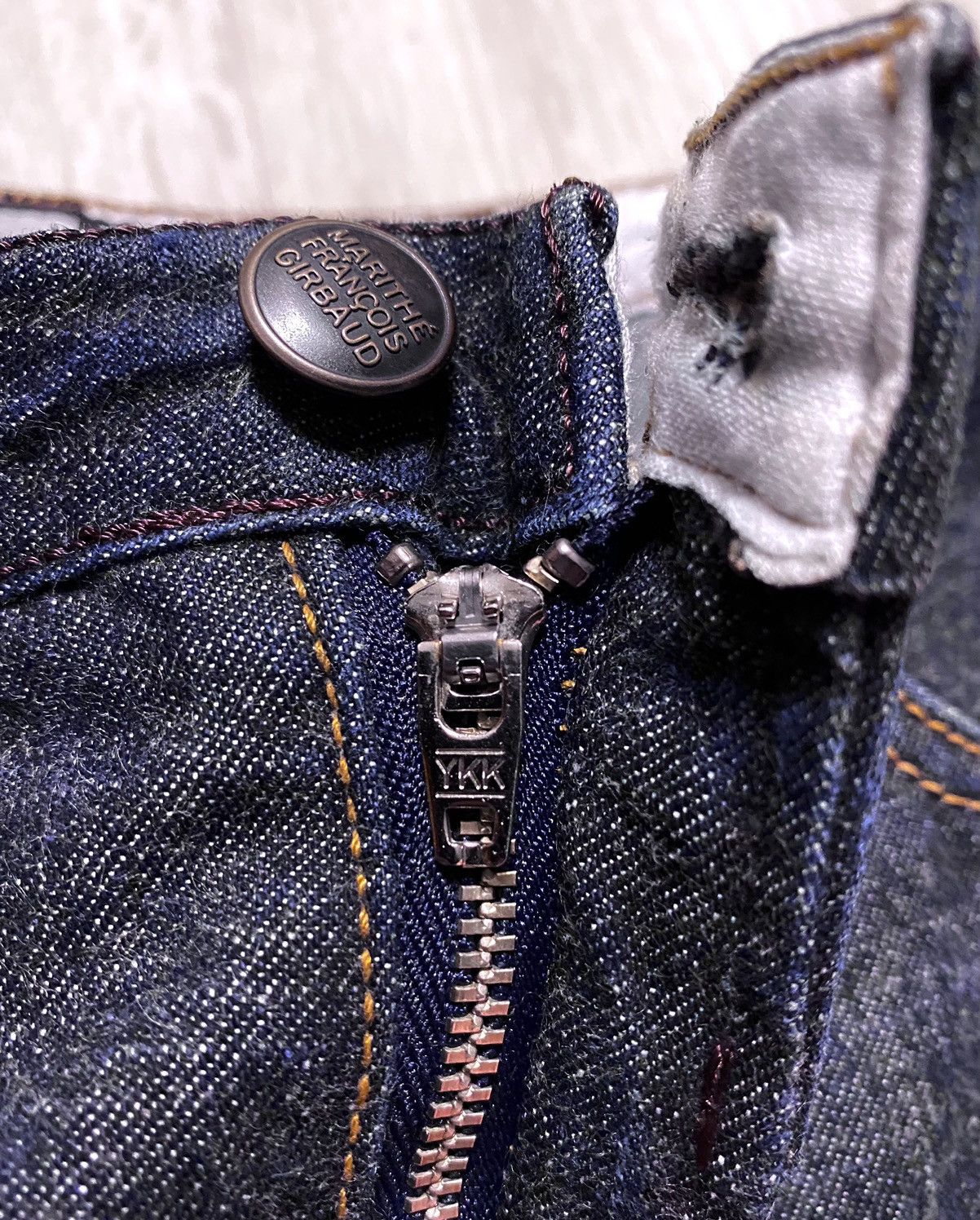 Marithe + Francois Girbaud Marithé + Francois Girbaud M+FG Navy Selvedge Denim Jeans Size 27" / US 4 / IT 40 - 16 Thumbnail