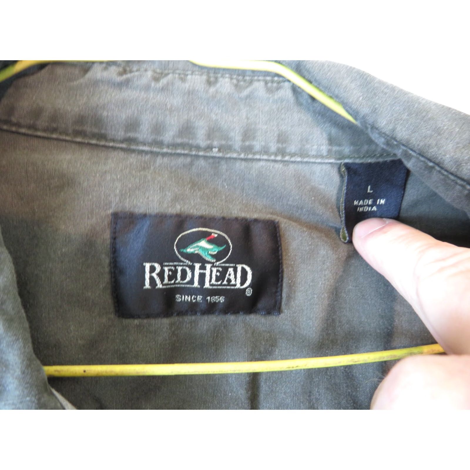 Vintage VINTAGE RedHead Shirt Men L Green Canvas Plaid Long Sleeve Button-Up Pockets Button Size US L / EU 52-54 / 3 - 7 Thumbnail