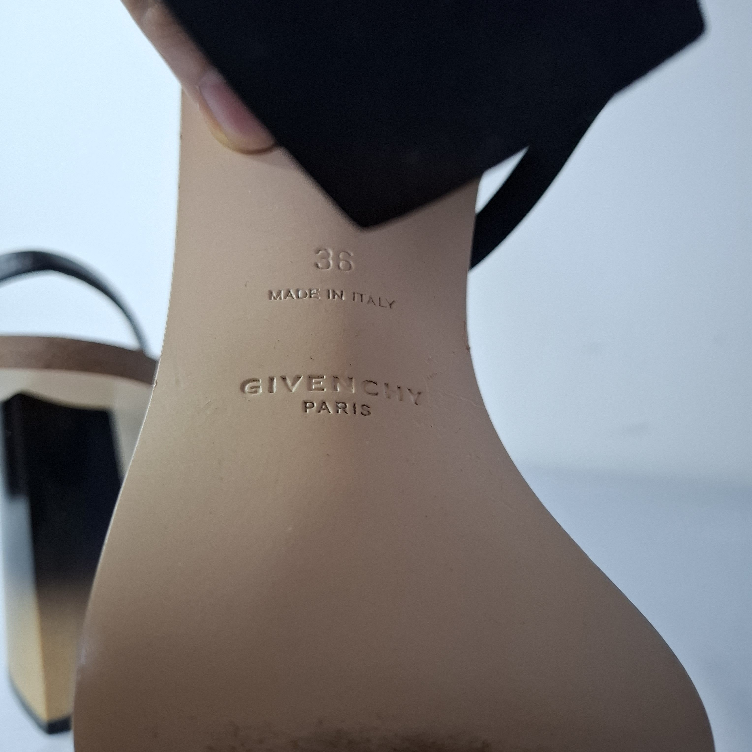 Givenchy Givenchy Losange Brown Wood & Leather Slingback Heels Size US 5 / IT 35 - 12 Thumbnail
