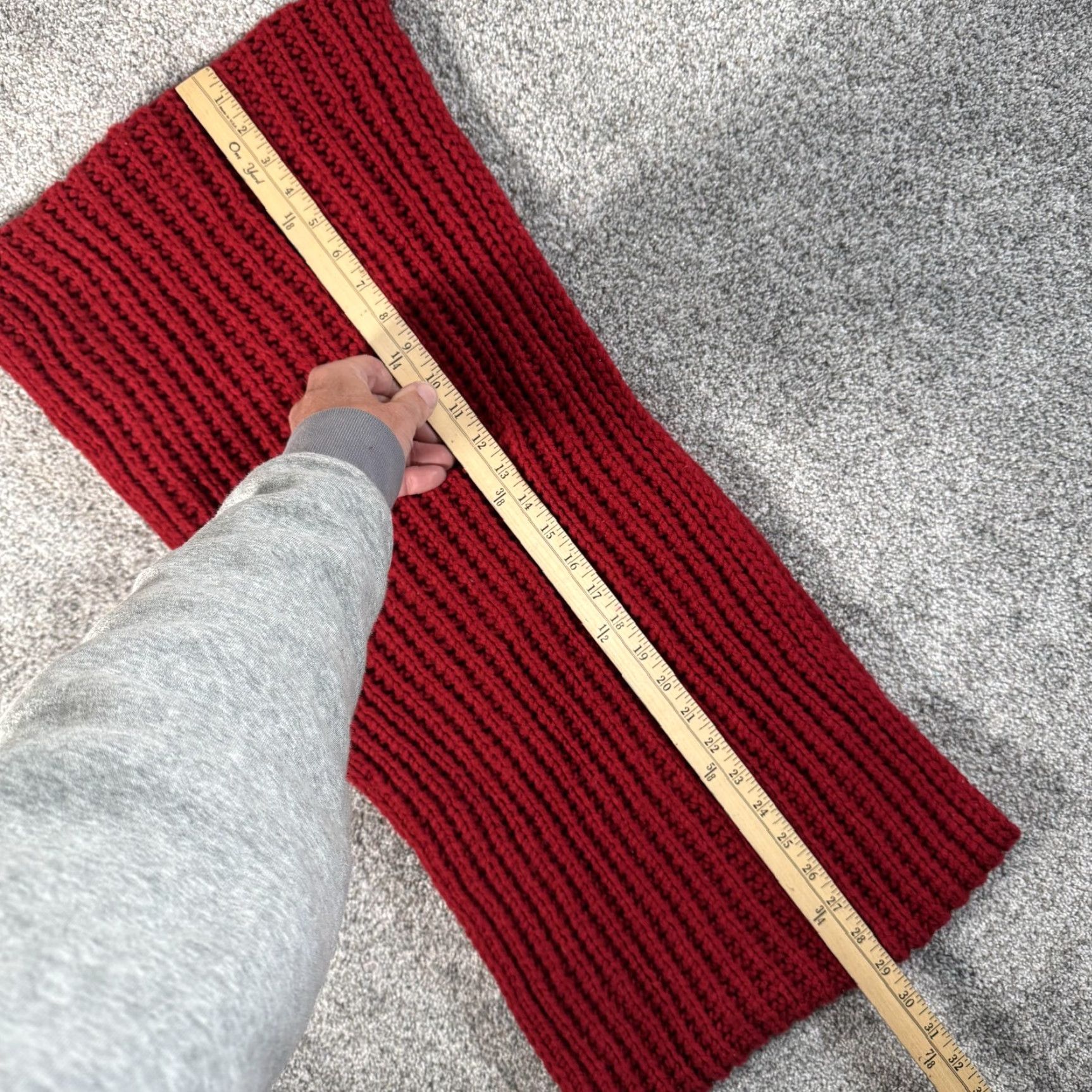 Banana Republic VINTAGE Banana Republic Scarf Womens One Size Chunky Knit Infinity Saucy Red Winter Warm Size ONE SIZE - 2 Thumbnail