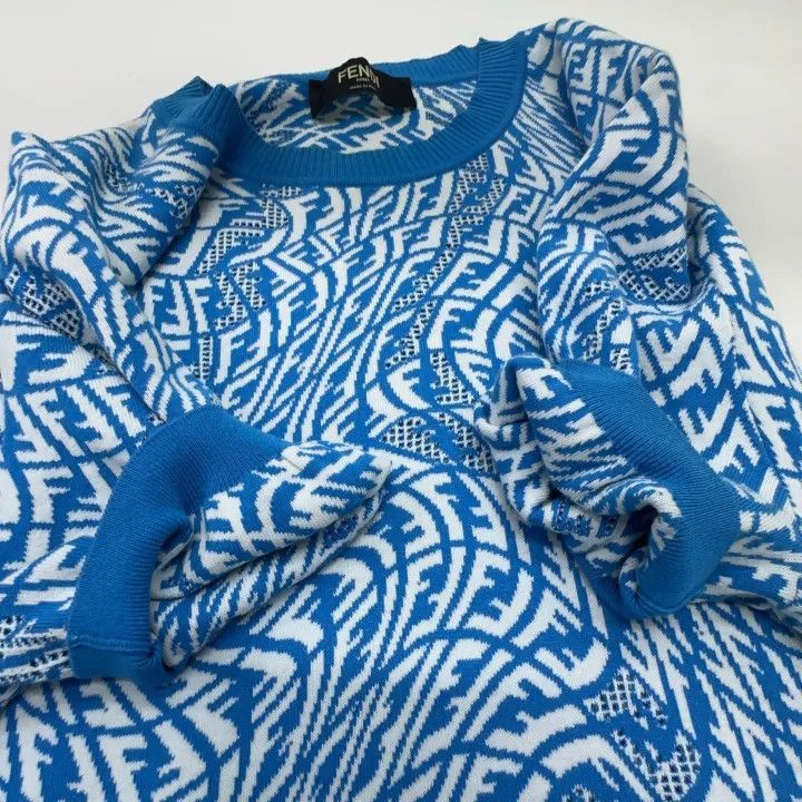 Fendi Fendi FW21 Short Sleeve Knit Sweater for Men -2507 Size US M / EU 48-50 / 2 - 8 Thumbnail