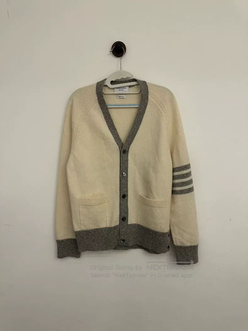 Thom Browne Thom Browne White Wool Cardigan Size US S / EU 44-46 / 1 - 1 Thumbnail