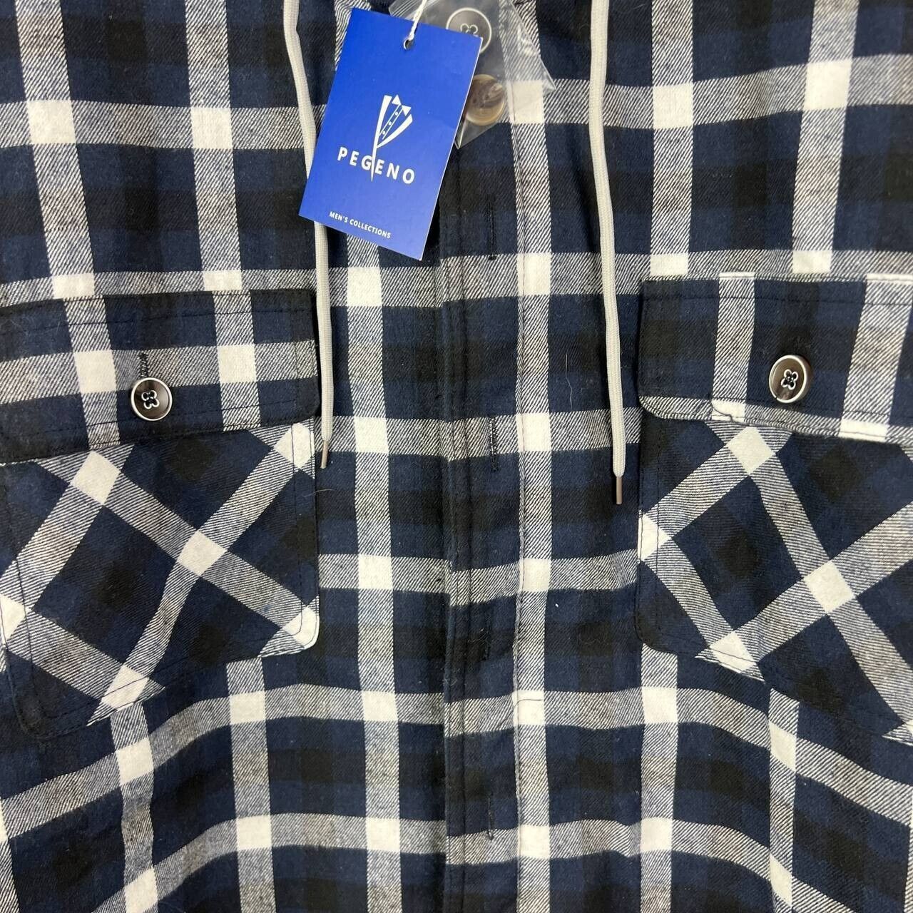 Other Pegeno Plaid Button Quilted Long Sleeve Flannel Hoodie Size US XL / EU 56 / 4 - 4 Thumbnail