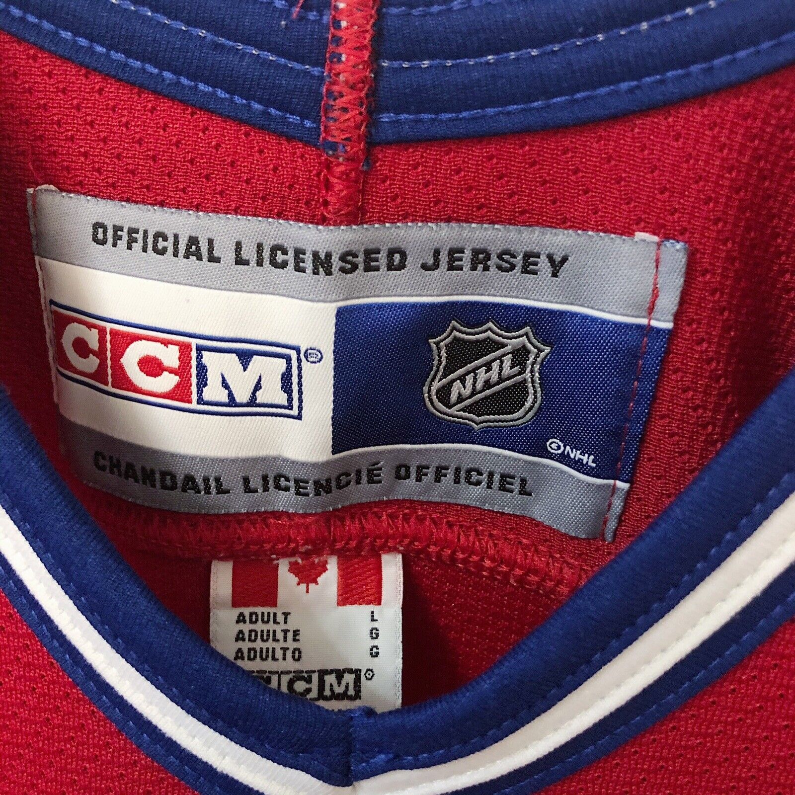 Ccm 1990s Scott Gomez #91 CCM Montreal Canadiens Jersey VTG Sz L Size US L / EU 52-54 / 3 - 5 Thumbnail