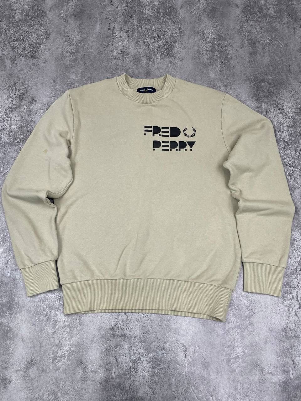 Fred Perry Fred Perry Men’s Sweatshirt Beige CrewneckLong Sleeve Size M Size US M / EU 48-50 / 2 - 1 Thumbnail