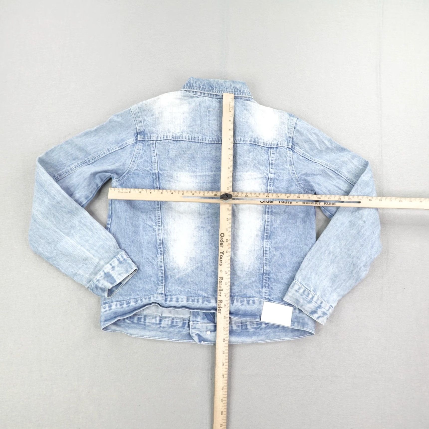 Southpole Southpole Denim Jacket Mens Small Blue Acid Wash Jean Trucker Button Up Coat Size US 29 - 5 Thumbnail