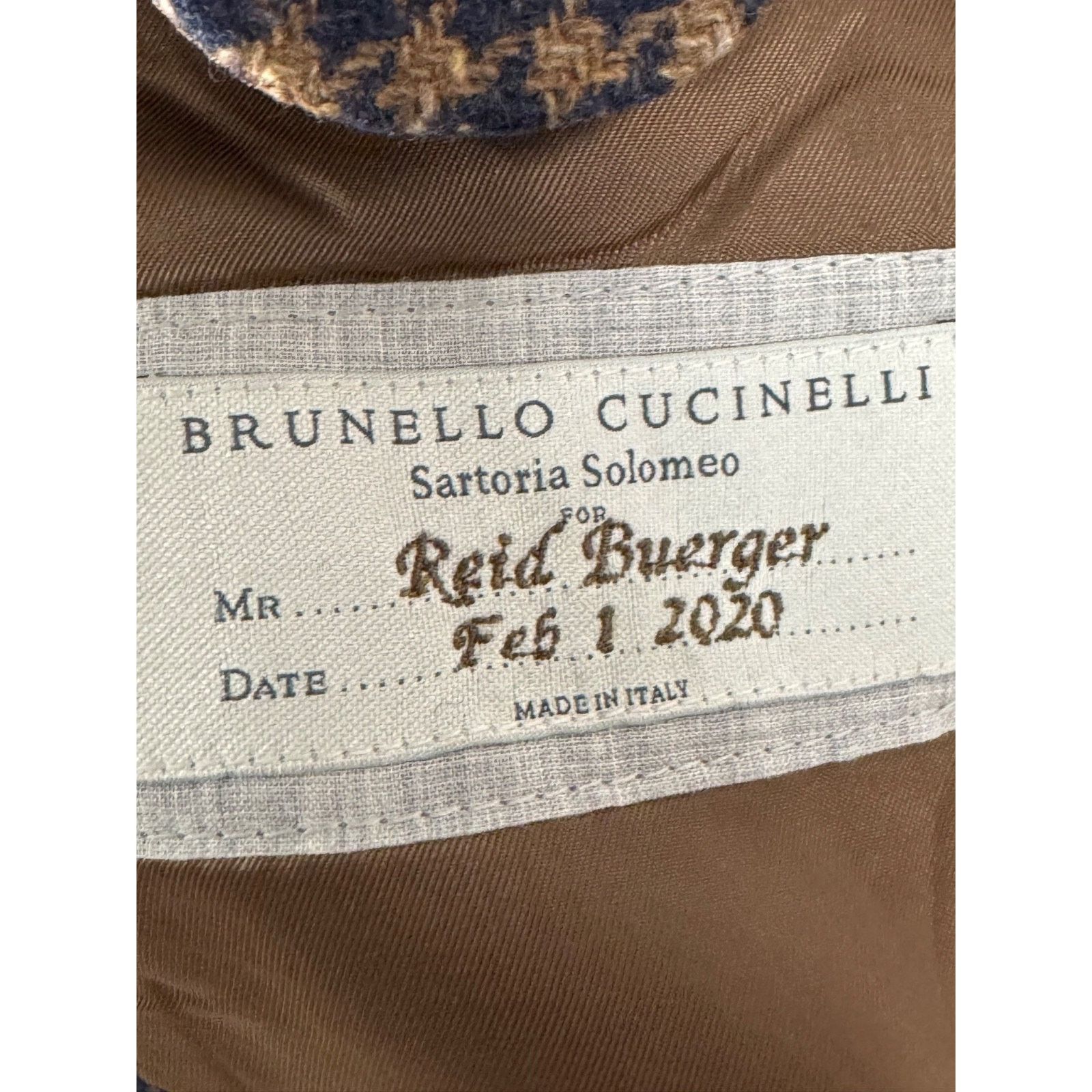 Brunello Cucinelli Brunello Cucinelli Houndstooth 64 54RUS Wool Cashmere Size 54R - 6 Thumbnail