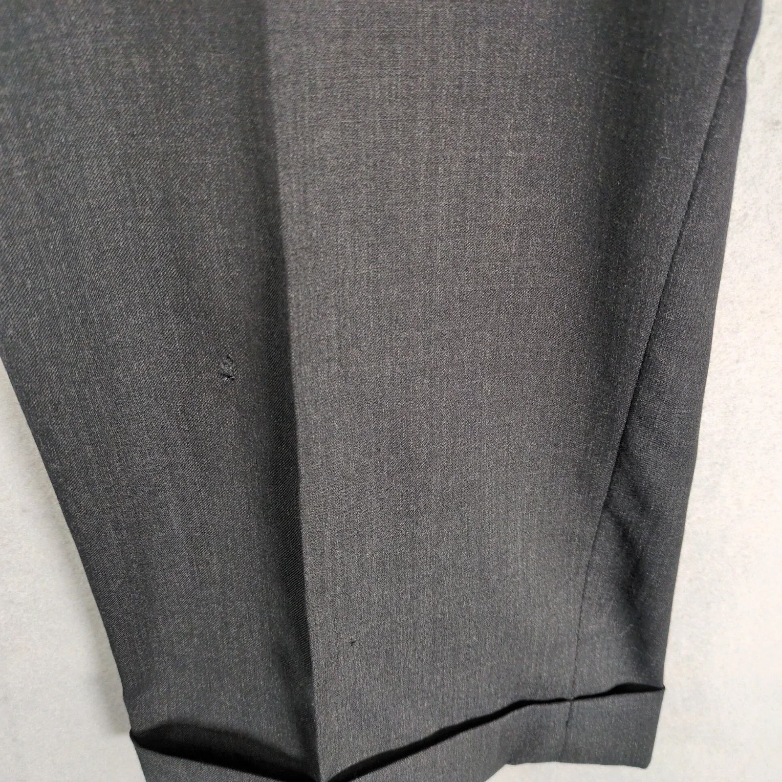 Joseph & Feiss Joseph & Feiss Black Wool Dress Pants Men's 44x27 Straight Size 44S - 9 Thumbnail
