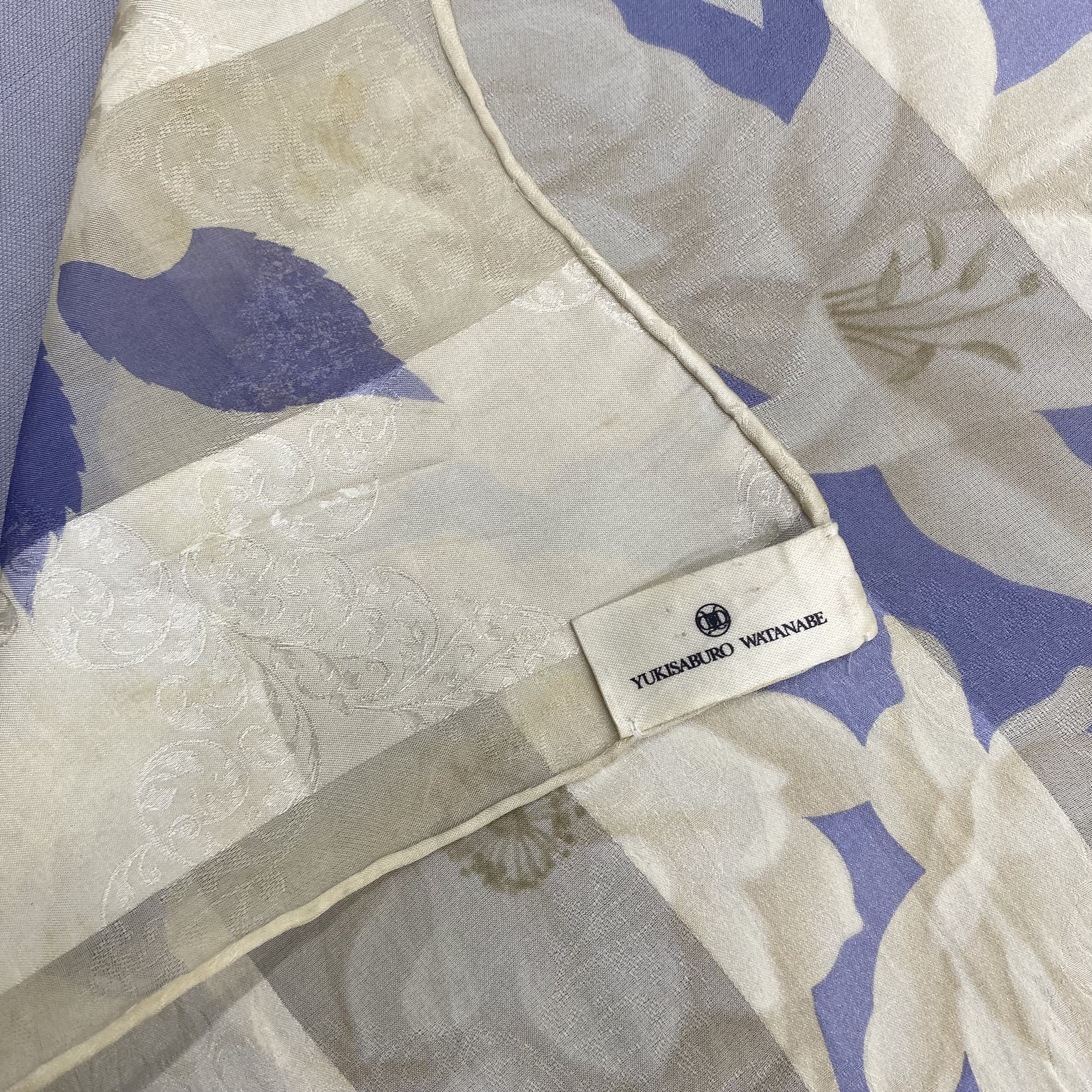 Japanese Brand Vintage Yukisaburo Watanabe SILK Scarf Twill Wraps Scarves Size ONE SIZE - 11 Thumbnail