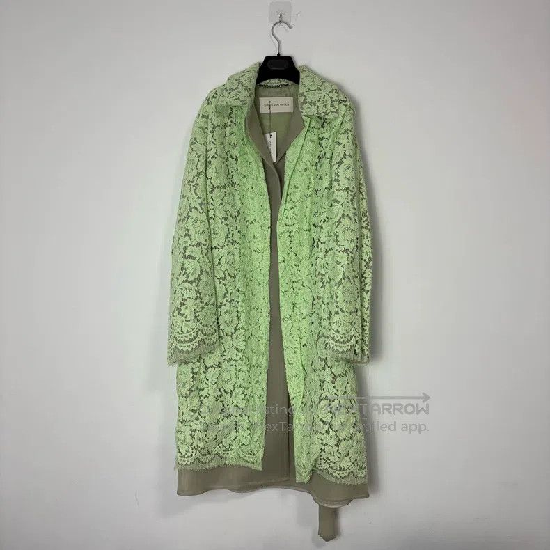 Dries Van Noten Mesh Double-Layer Trench Coat