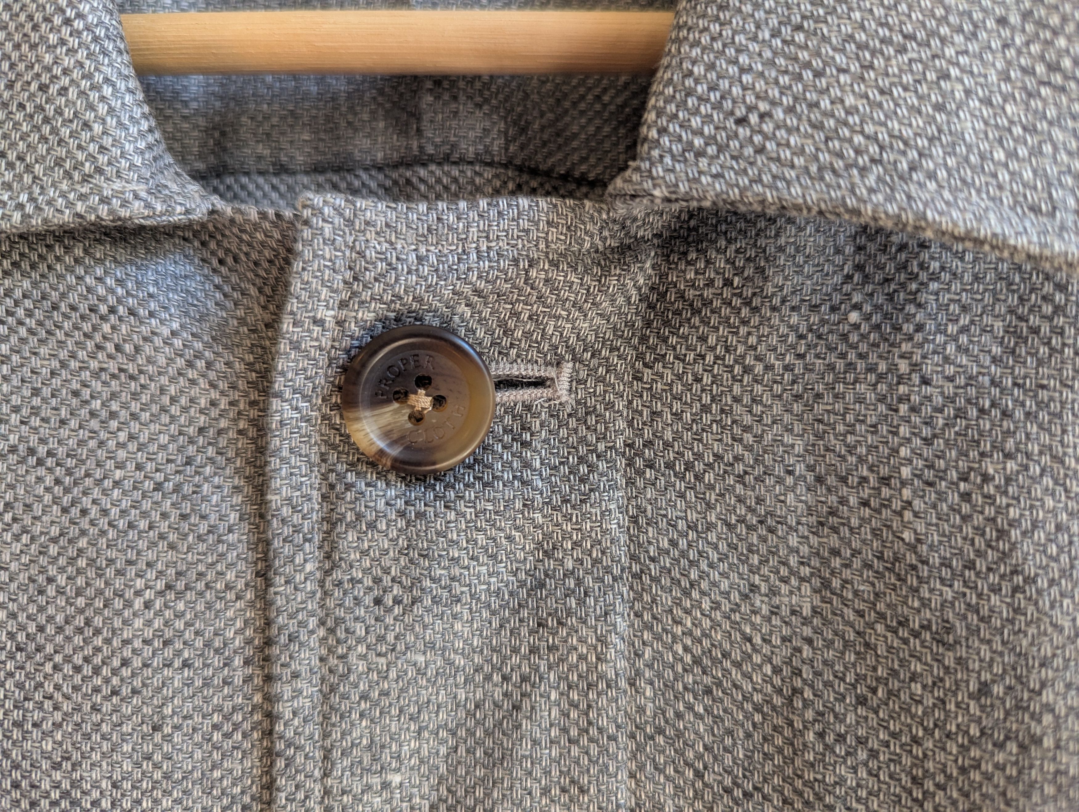 Proper Cloth Hopsack Linen-Lyocell Shirt Jacket Size US L / EU 52-54 / 3 - 7 Thumbnail