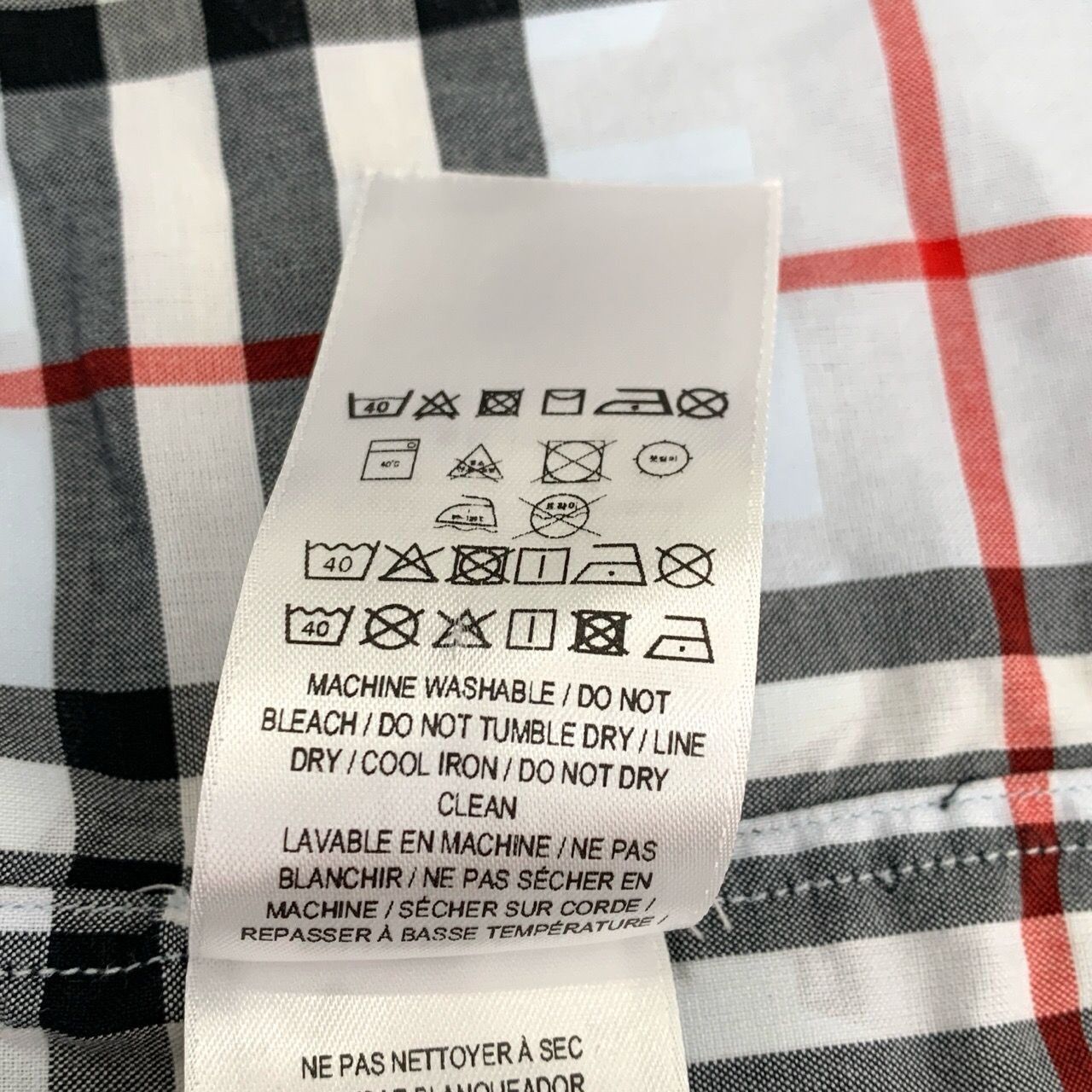 Burberry Burberry Logo-Print Blue Checkered Cotton Short-Sleeve Shirt Size S / US 4 / IT 40 - 2 Thumbnail