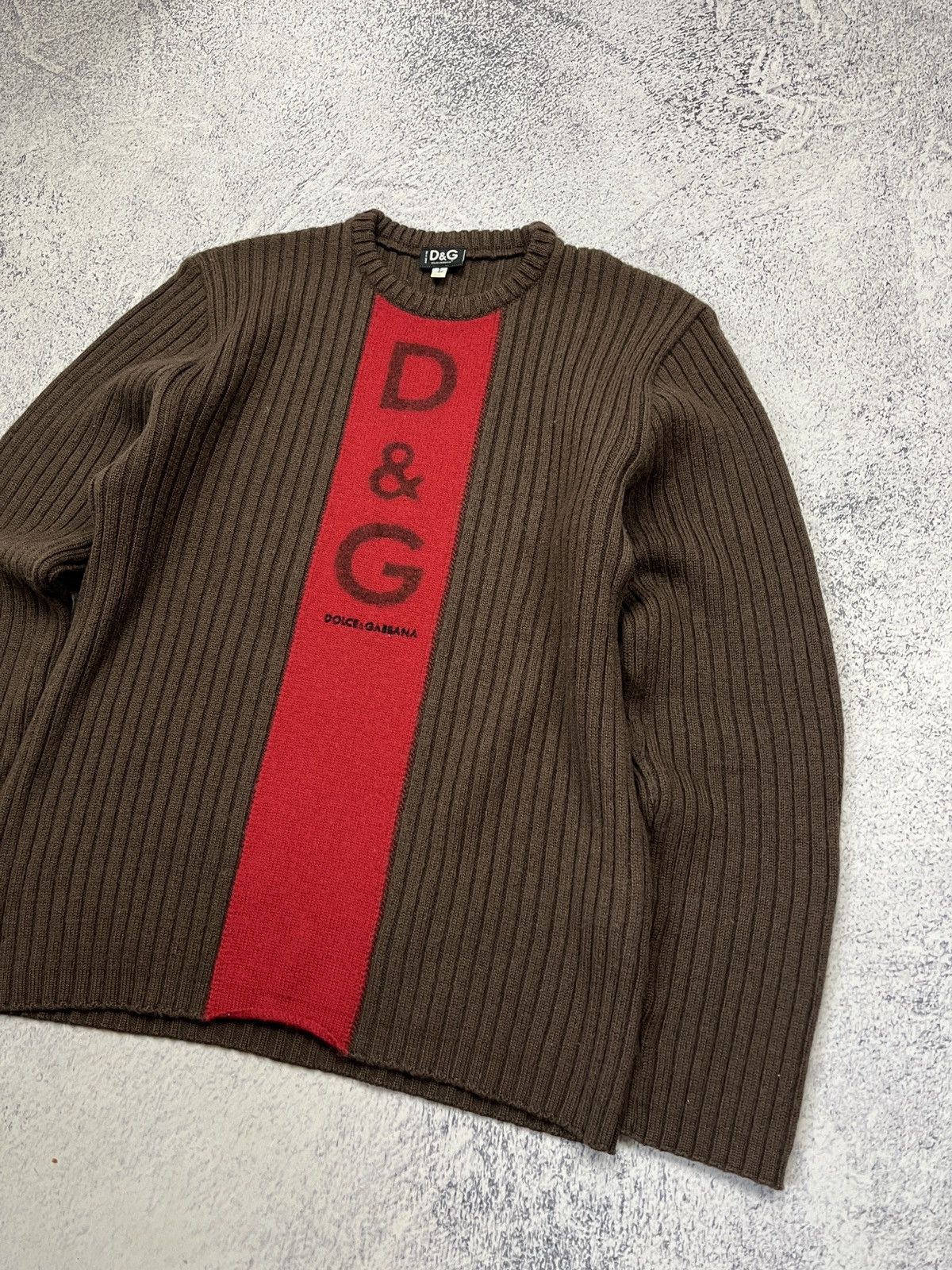 Dolce & Gabbana Vintage Y2K Dolce Gabbana Big Logo Avant Garde Knit Sweater Size US S / EU 44-46 / 1 - 4 Thumbnail