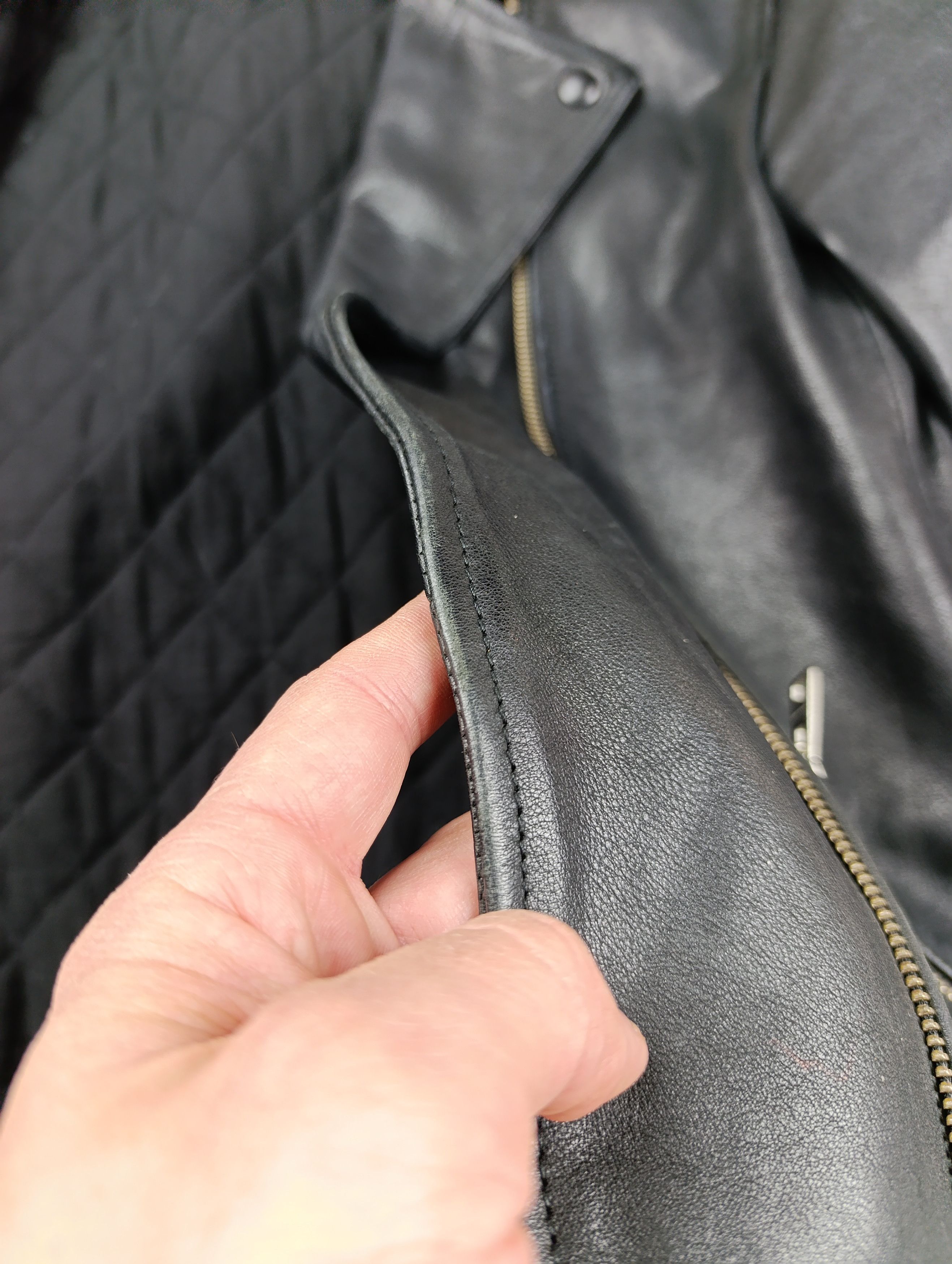 Allsaints ALLSAINTS SHERWOOD BIKER WOMENS BLACK JACKET SIZE S Size S / US 4 / IT 40 - 21 Thumbnail