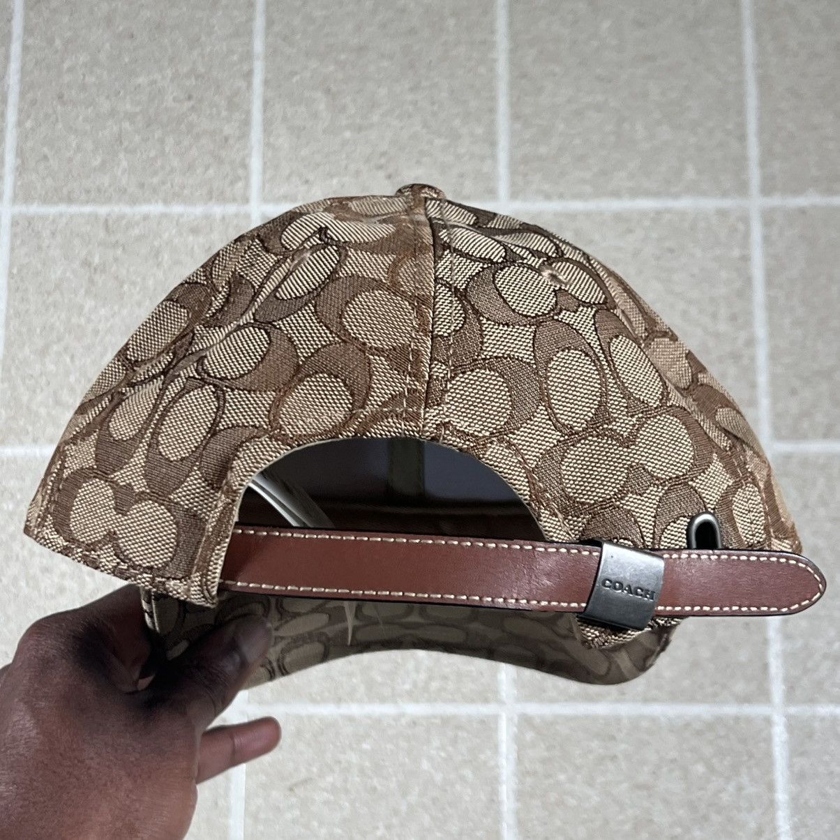 Coach COACH ALLOVER SIGNATURE LOGO JACQUARD BASEBALL/GOLF CAP HAT Size ONE SIZE - 7 Thumbnail