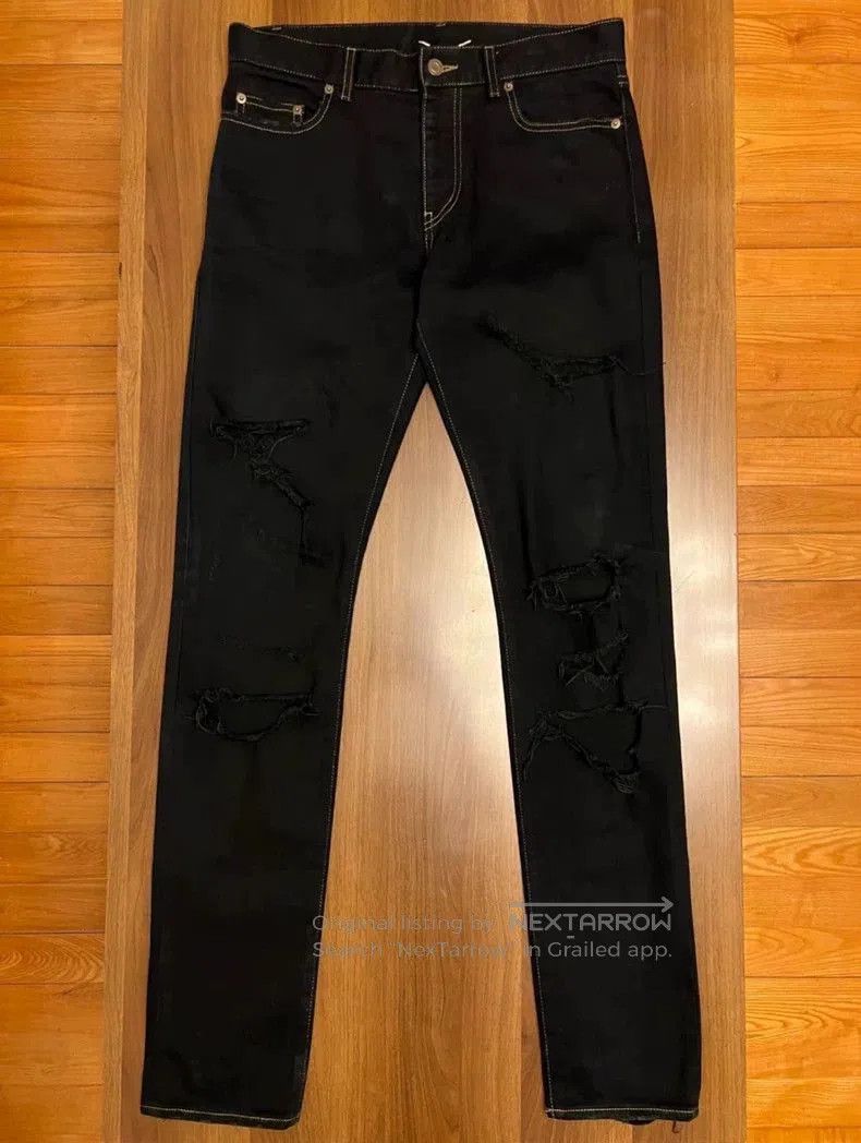 Saint Laurent Paris Saint Laurent 16SS Distressed Black Jeans. Size US 30 / EU 46 - 1 Thumbnail