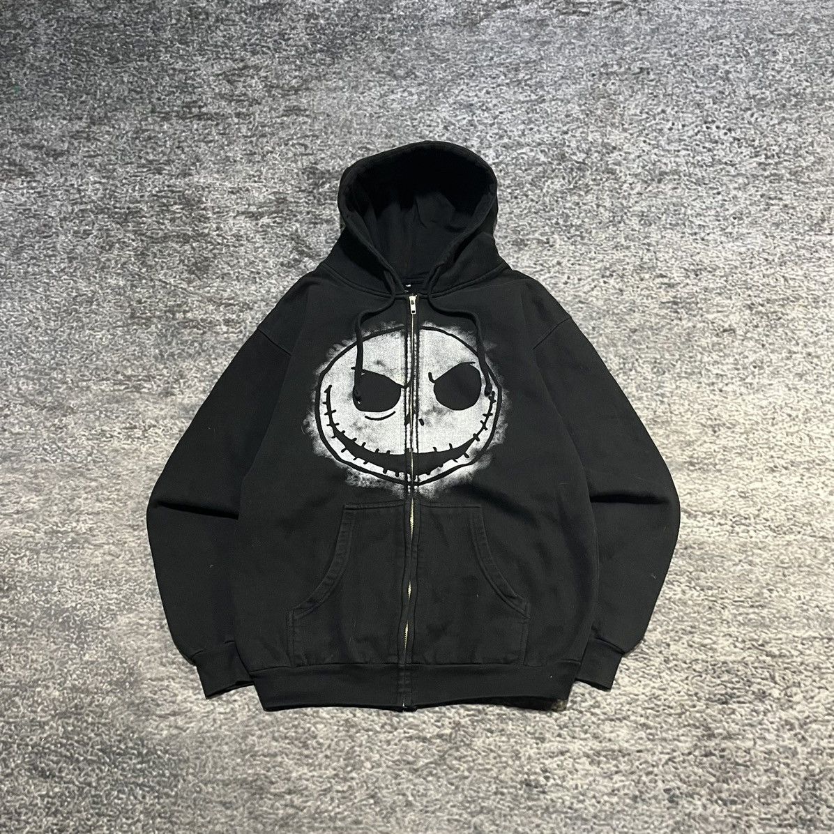 Other Jack Skellington Y2K Skull Grunge Skater Zip Up Hoodie Size US M / EU 48-50 / 2 - 1 Thumbnail