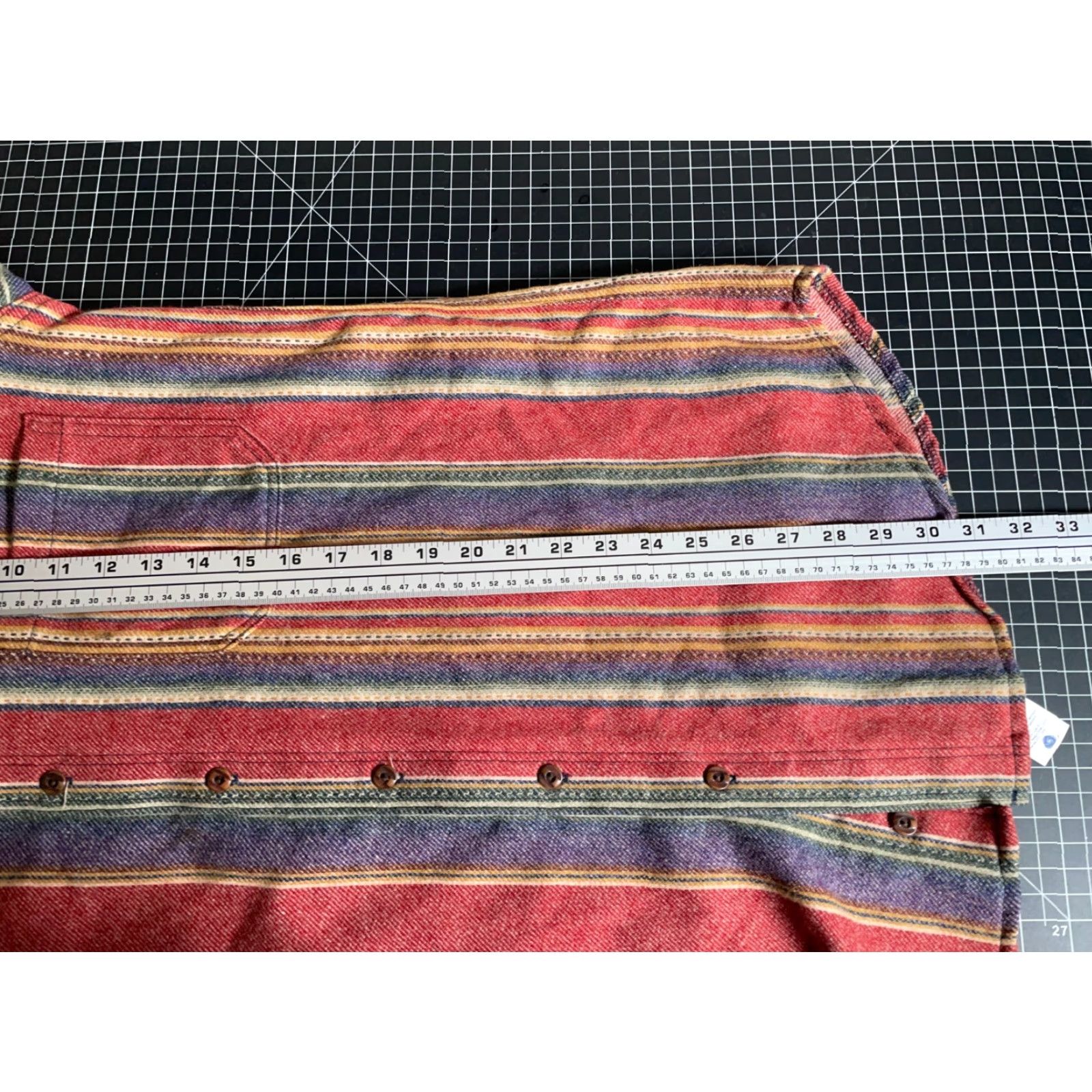 Vintage VINTAGE Woolrich Shirt Men Medium Red Blue Stripe Leather Collar Wool Flannel 90s Hipster Retro Workwear Casual Shirt Mens Size US M / EU 48-50 / 2 - 7 Thumbnail
