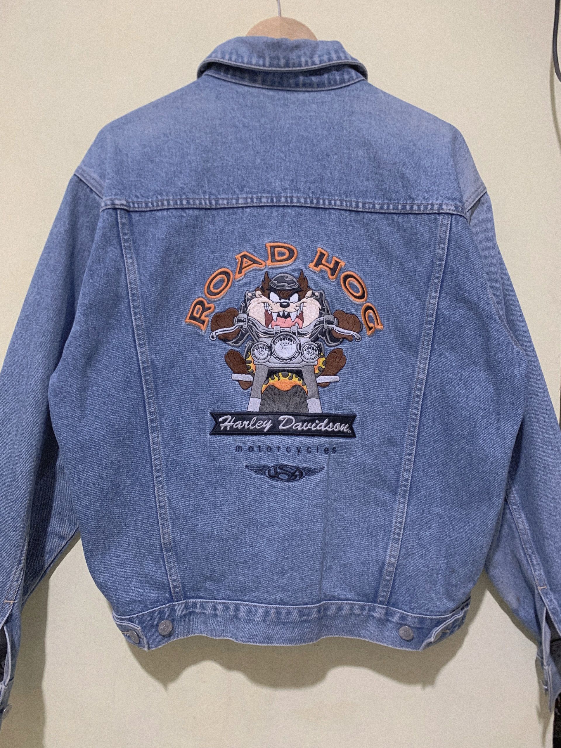 Harley Davidson Vintage 90s Harley Davidson x Looney Tunes Denim Jacket Size US S / EU 44-46 / 1 - 2 Thumbnail