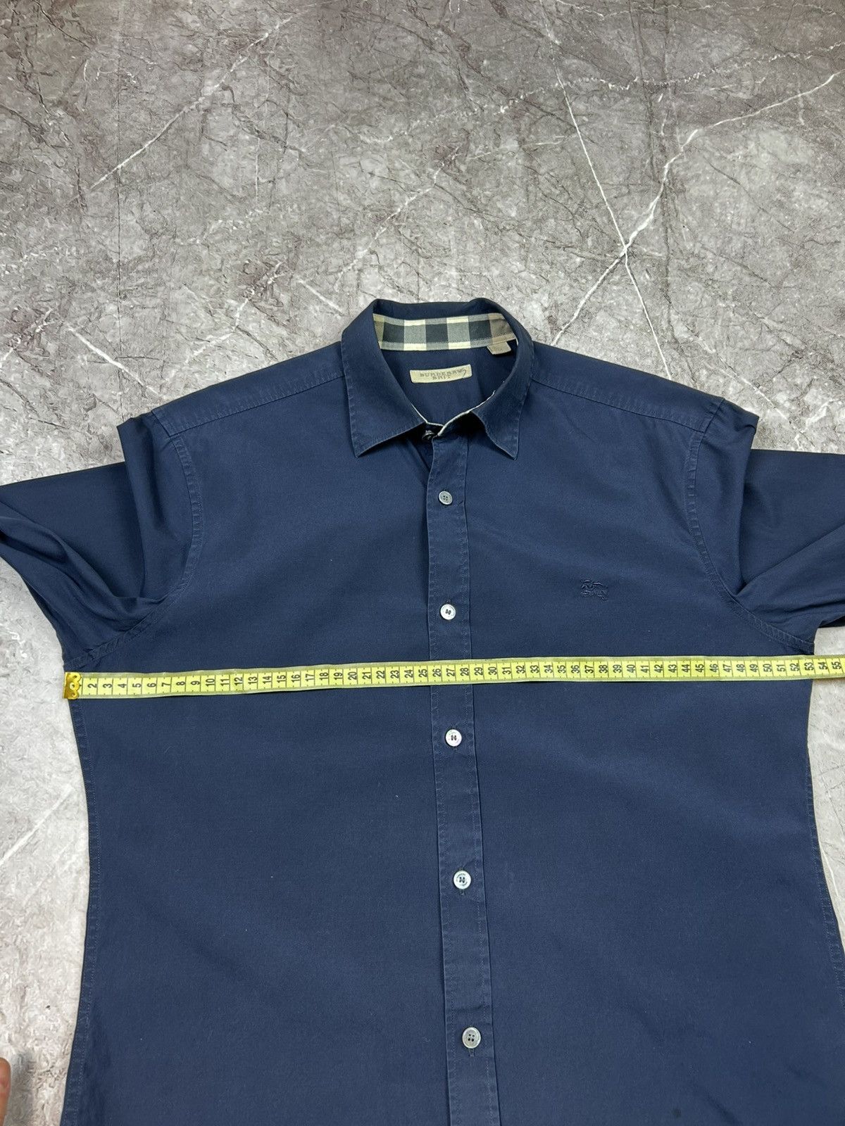 Burberry Burberry Brit Button Up Dark Blue Long Sleeve Nova Check Size US M / EU 48-50 / 2 - 17 Thumbnail