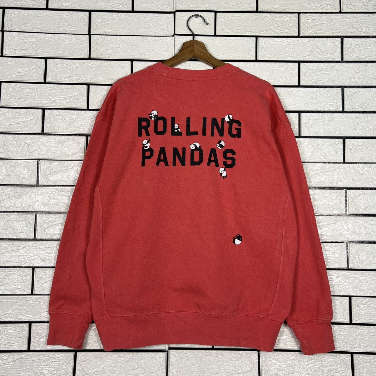 Japanese Brand ROLLING PANDA Big Logo Crewneck Sweatshirt #4300-C195 Size US M / EU 48-50 / 2 - 1 Thumbnail