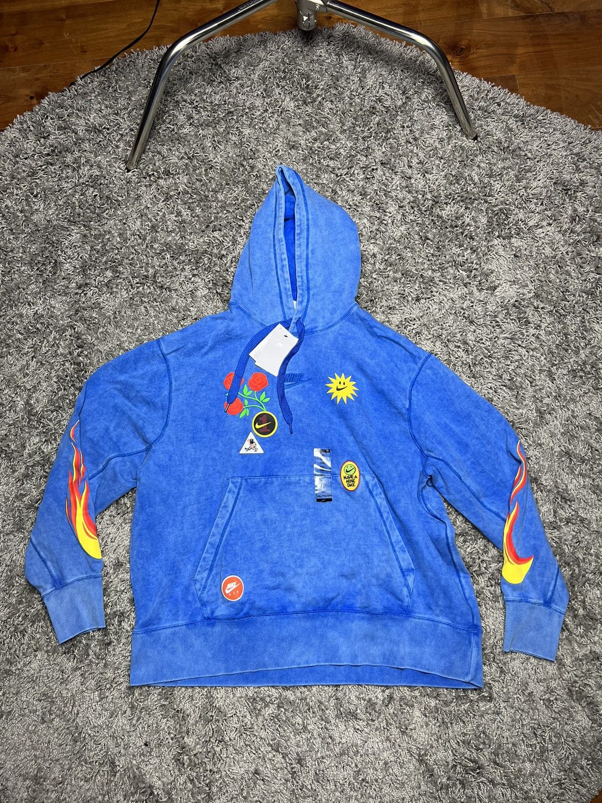 image of Nike “Have A Nice Day” Hoodie - Size Xxl - New in Blue, Men's