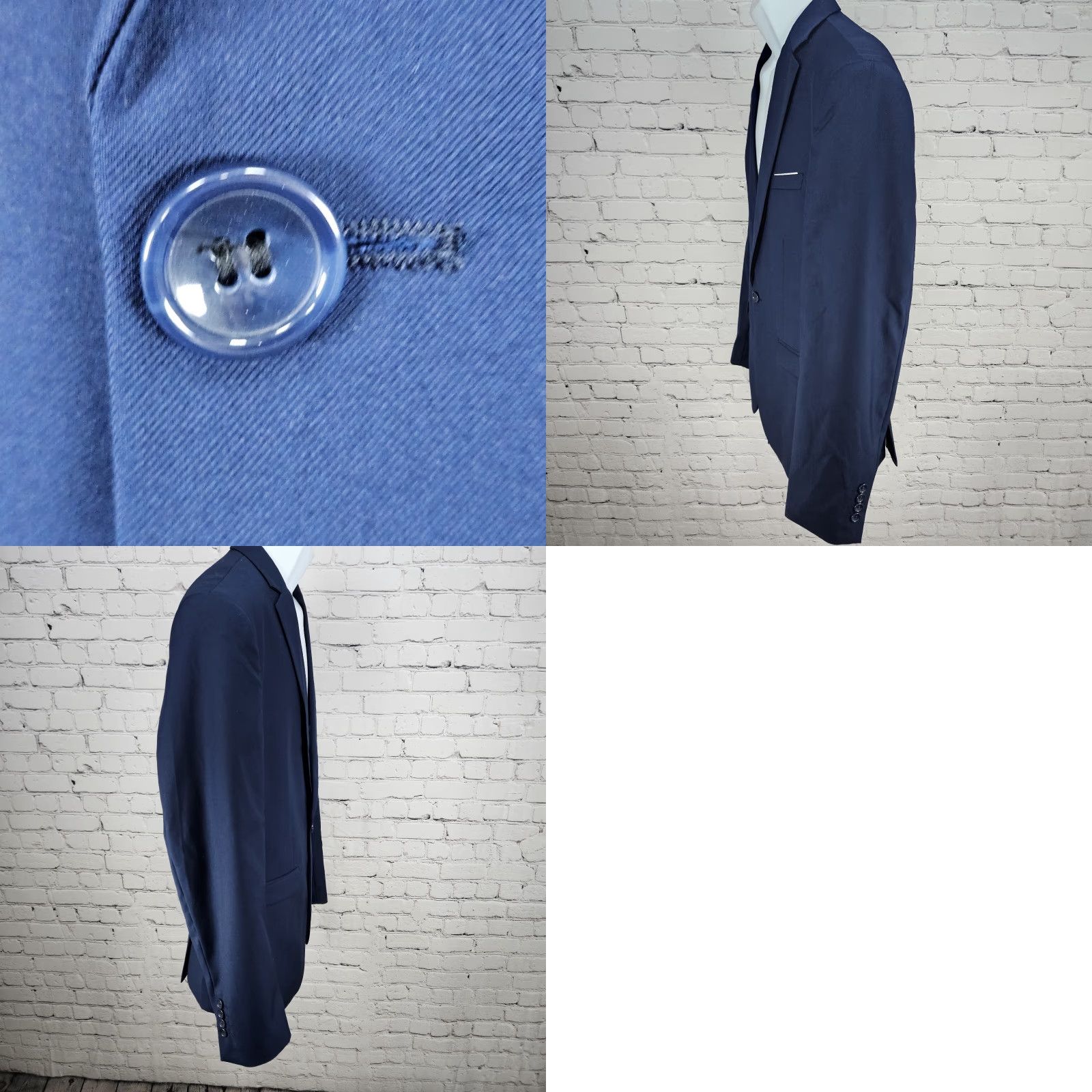 Doublet YFFUSHI Navy 1 Button Double Vented Notch Blazer Sport Coat Large L Men Shirt? Size 42R - 9 Thumbnail
