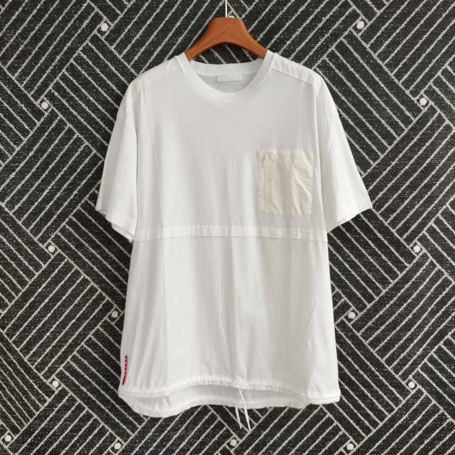 Prada Prada White Limited Logo Tape Short Sleeve Tee XL Rare Size US XL / EU 56 / 4 - 1 Thumbnail