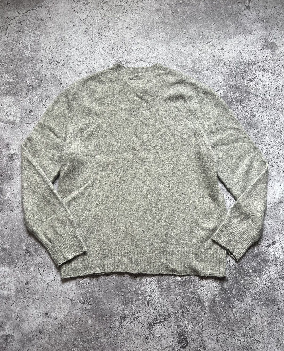 Allsaints AllSaints Wool Distressed Sweater Gray Medium Men's Size US M / EU 48-50 / 2 - 13 Thumbnail