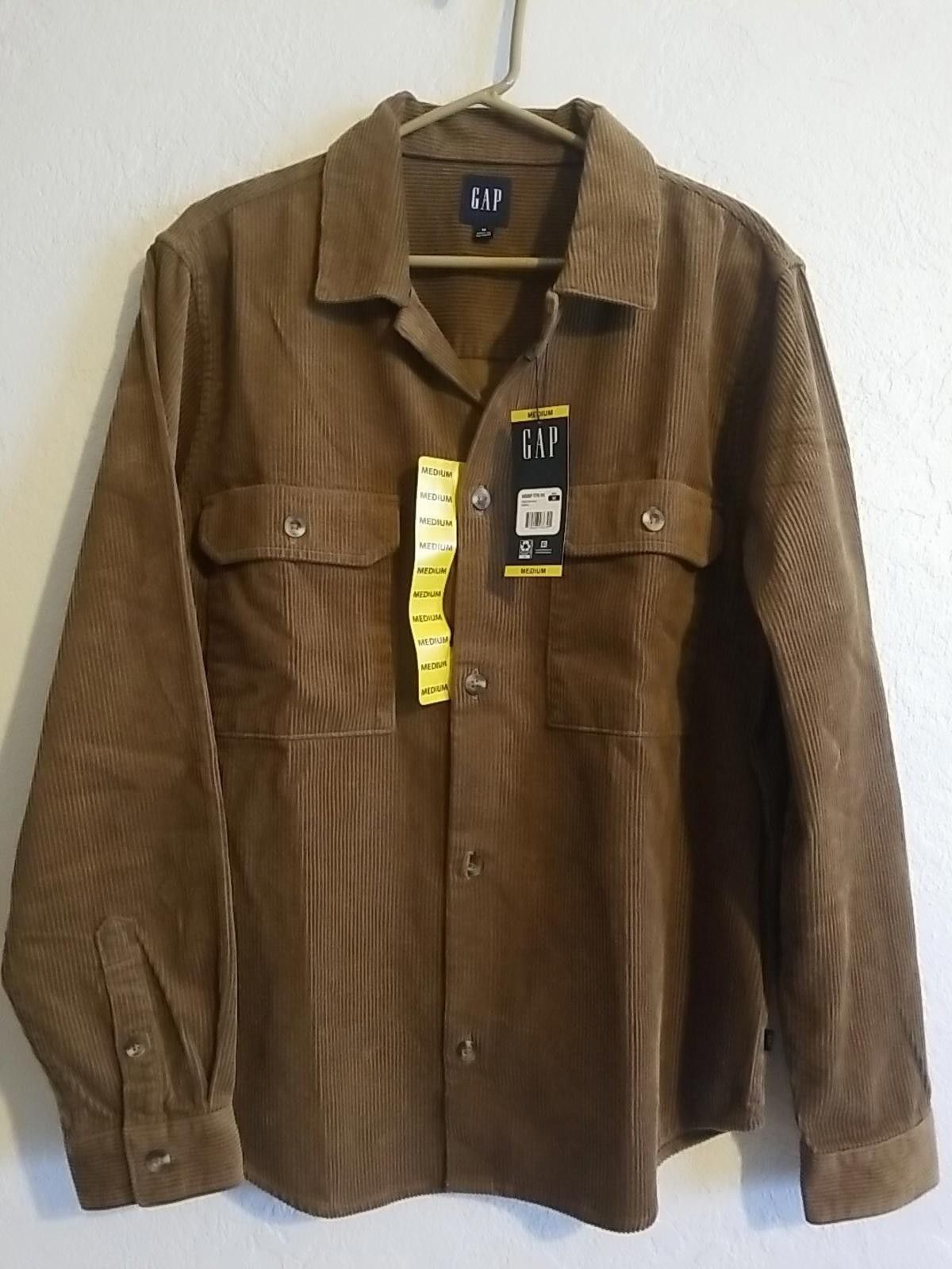 Gap Gap Mens Medium Corduroy Long Sleeve Button Up Cotton Shirt Size US M / EU 48-50 / 2 - 2 Thumbnail