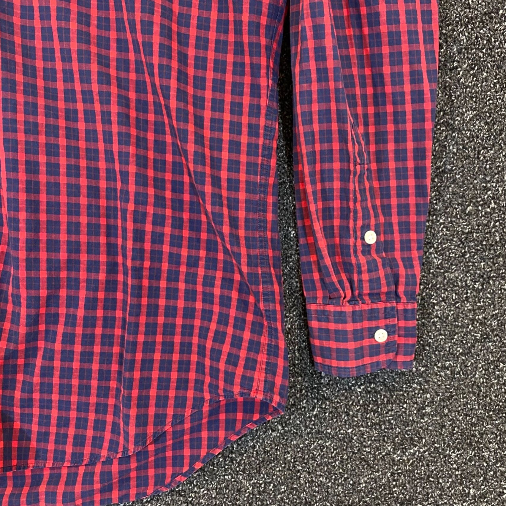 Ralph Lauren Ralph Lauren Blake Shirt Mens Medium Red Blue Plaid Button-Down L/S Shirt Dress Top Multicolor Cotton Size US M / EU 48-50 / 2 - 5 Thumbnail