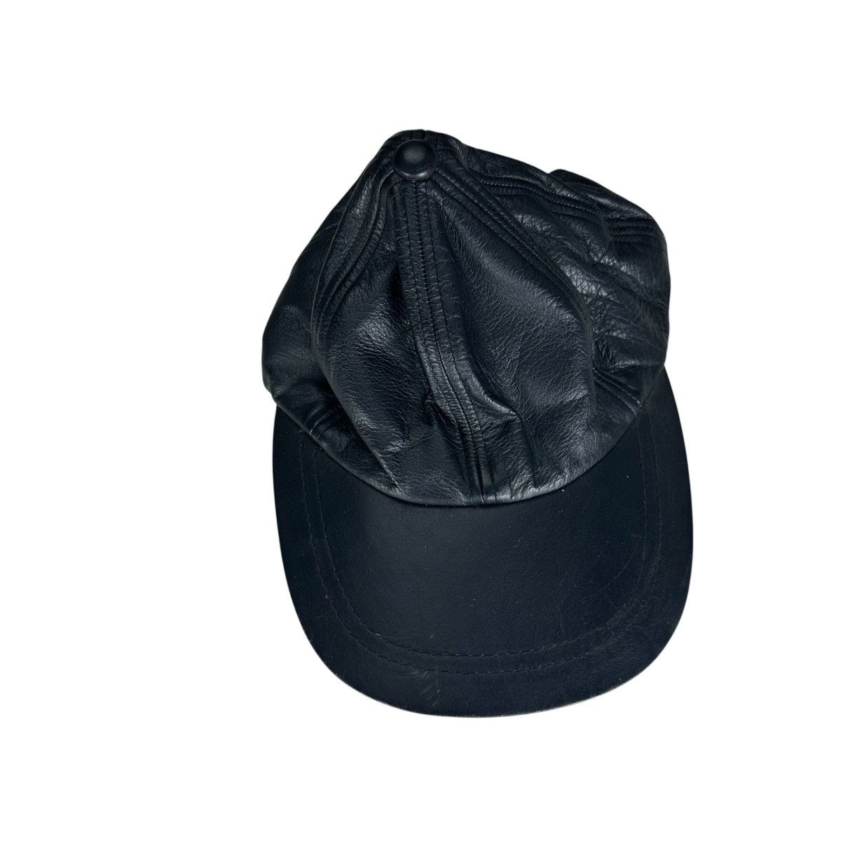 Leather BLACK LEATHER CAP Size ONE SIZE - 4 Thumbnail