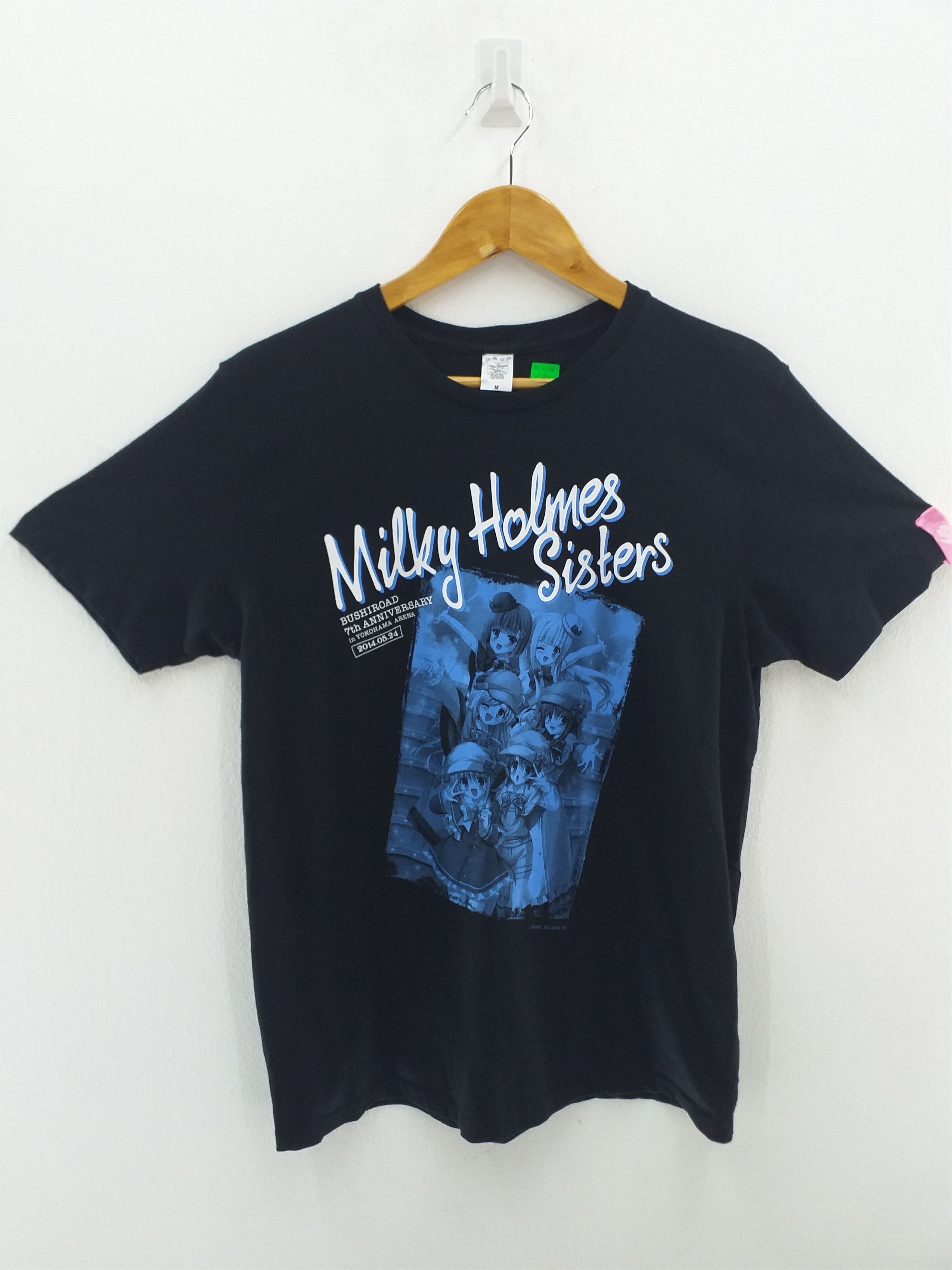 image of Anima Anime Milky Holmes Sisters Medium T Shirt -A040 in Black, Men's