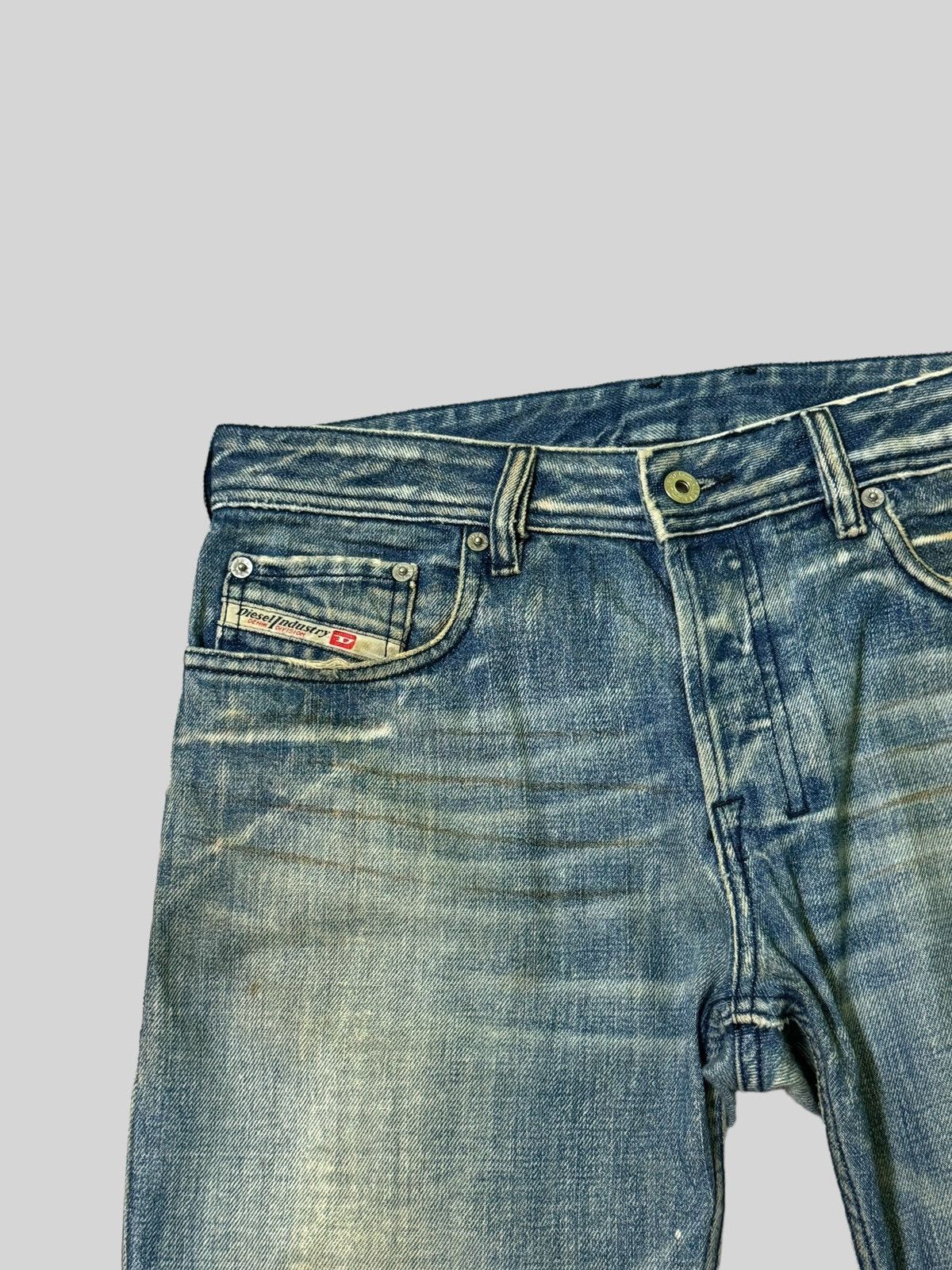 Japanese Brand × Vintage Flared Diesel Industry Thrashed Distressed Denim Size US 31 - 4 Thumbnail