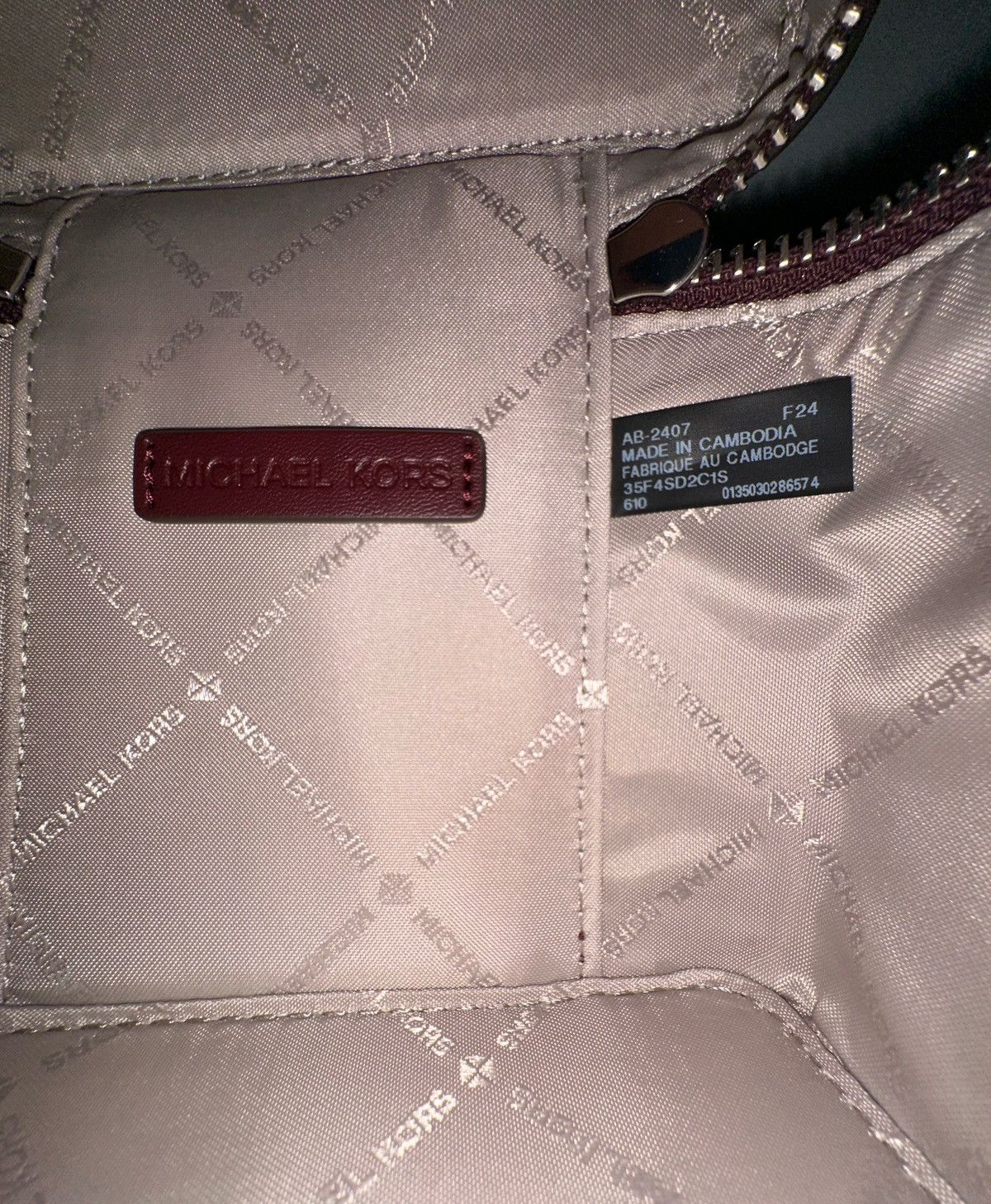 Michael Kors Sandrine Small Box Crossbody Bag With Cristal In Oxblood Size ONE SIZE - 15 Thumbnail
