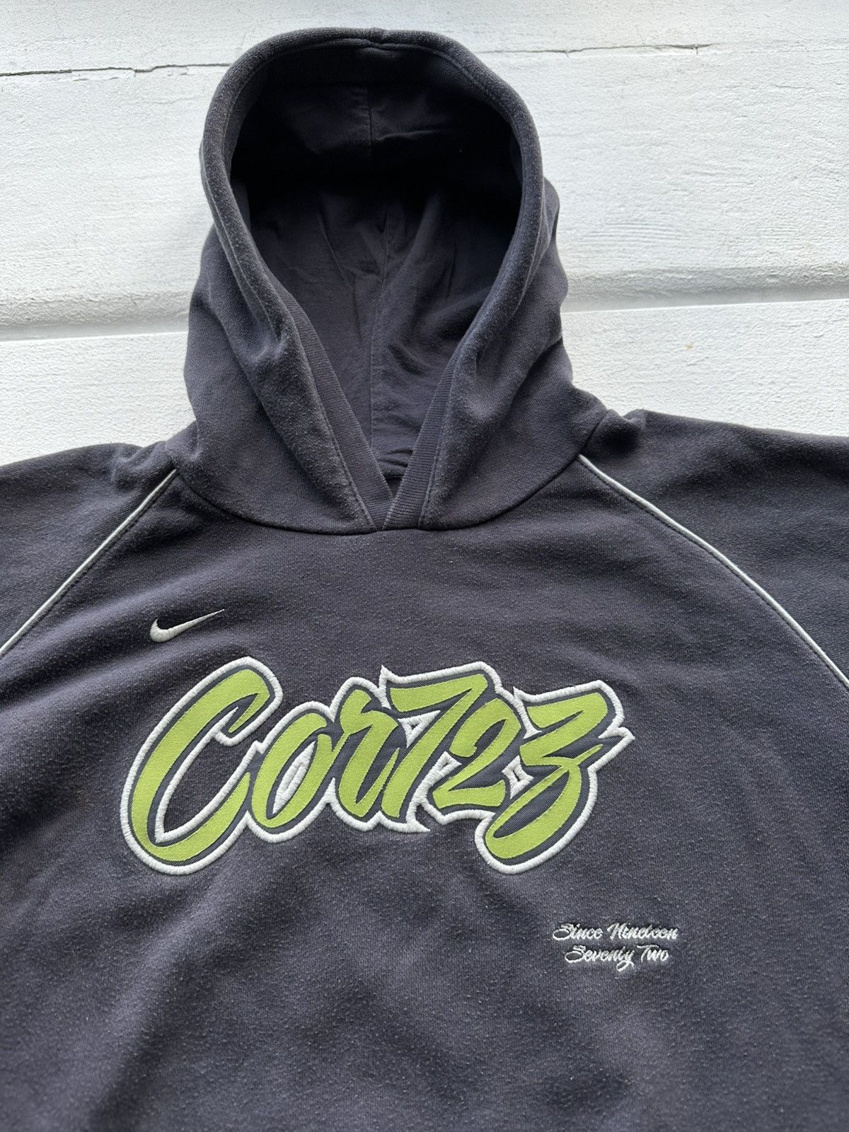Nike × Vintage 🚨 Vintage Y2K Nike Cortez Hoodie Big Logo drill rare faded Size US M / EU 48-50 / 2 - 4 Thumbnail